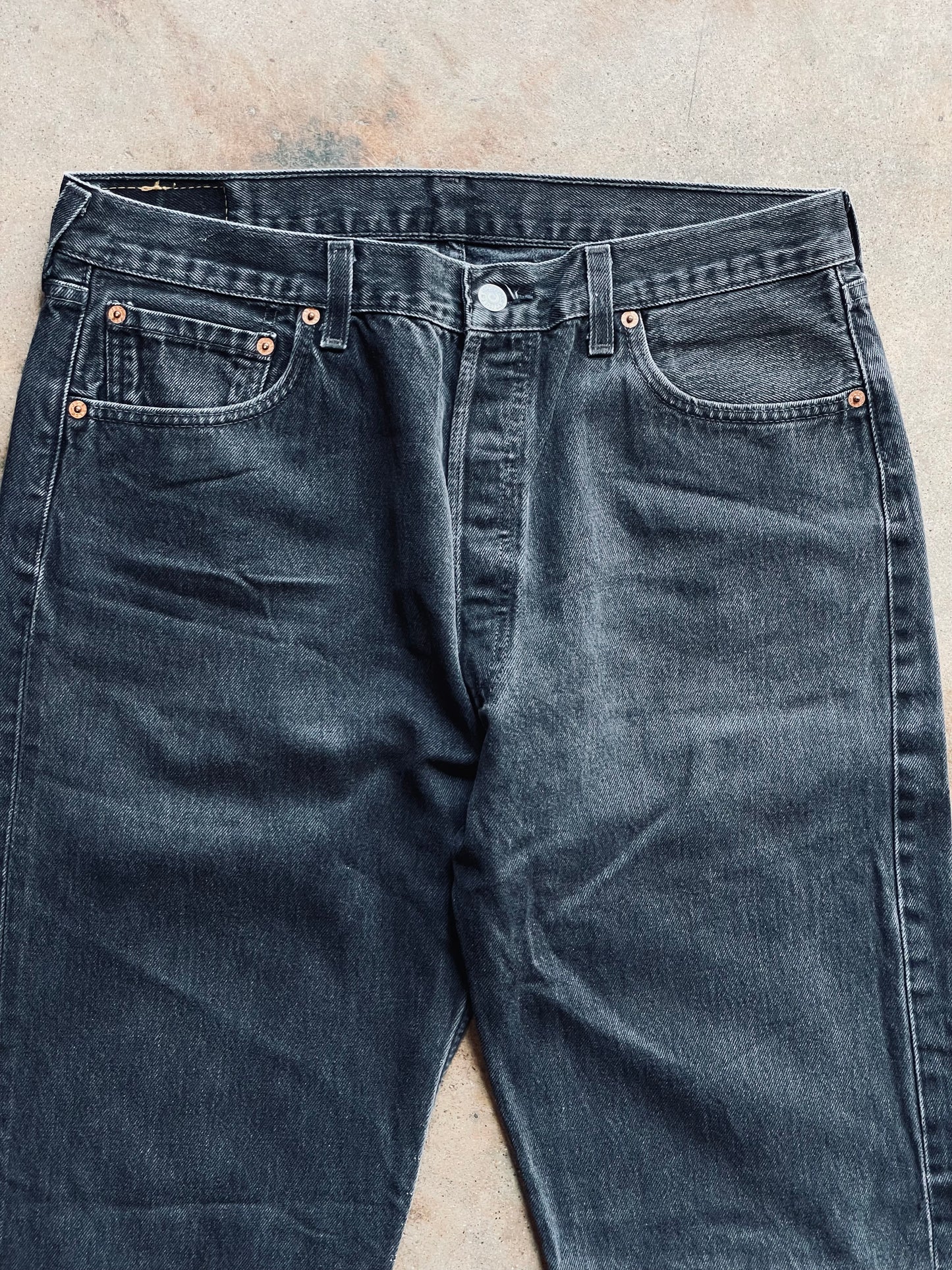 1999 Levi’s 501 Washed Black Denim | 35x34