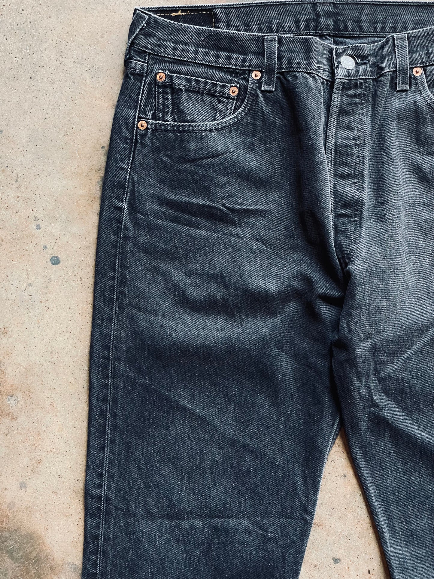 1999 Levi’s 501 Washed Black Denim | 35x34