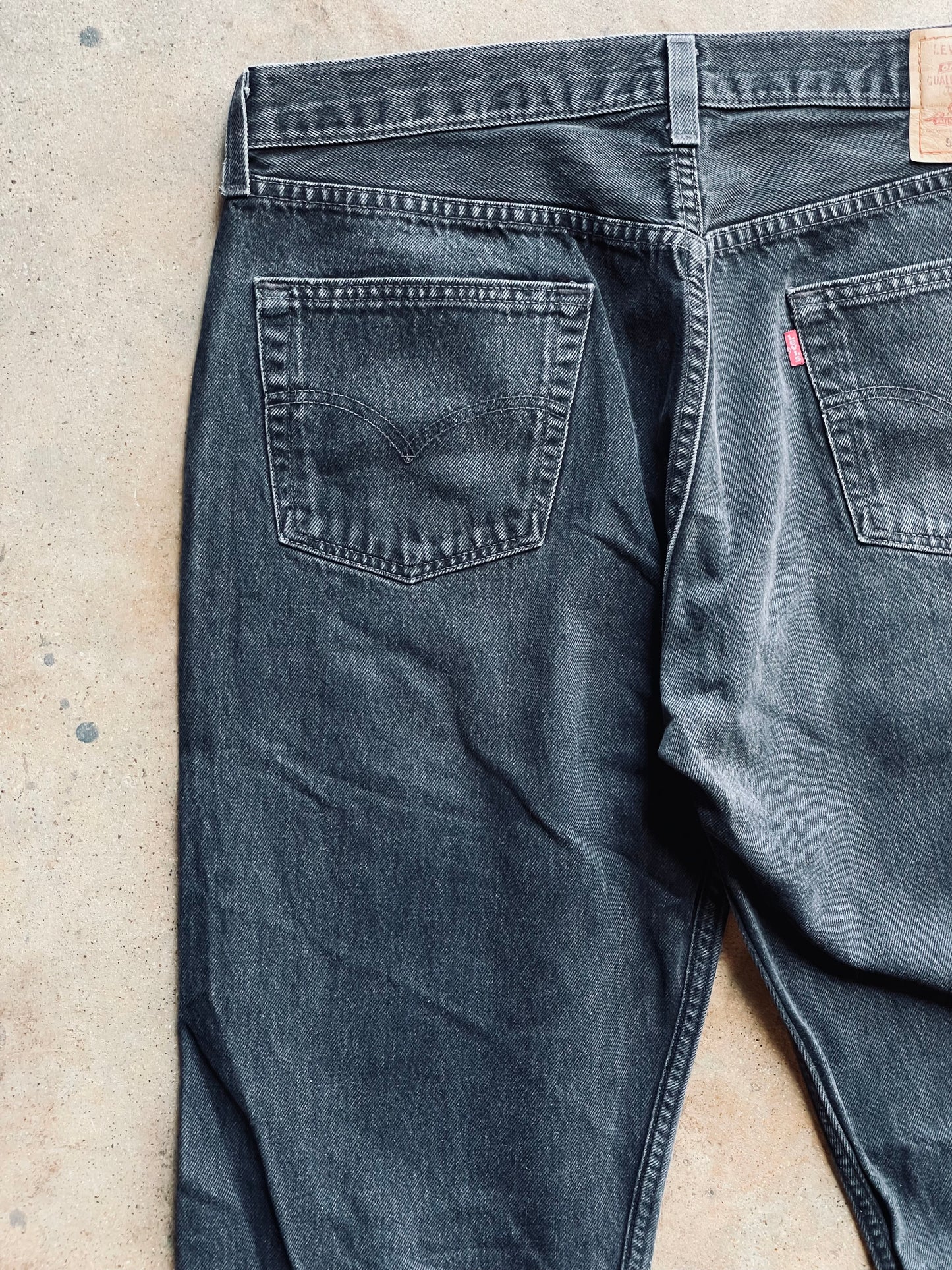 1999 Levi’s 501 Washed Black Denim | 35x34