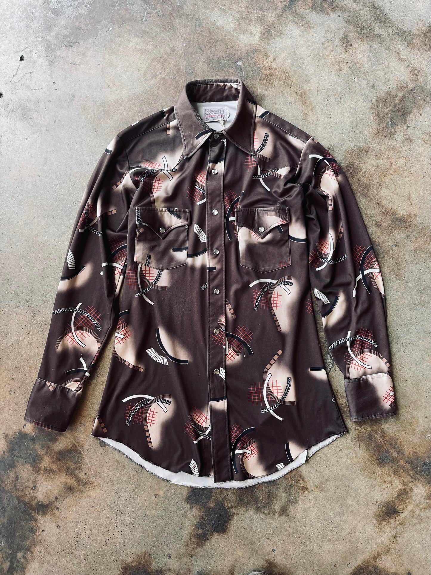 1970’s H Bar C Slim Fit Western Pearl Snap | Medium