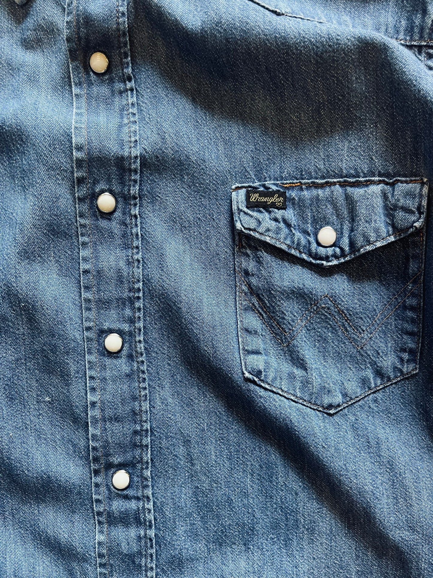 1960’s Wrangler Denim Pearl Snap | X-Large