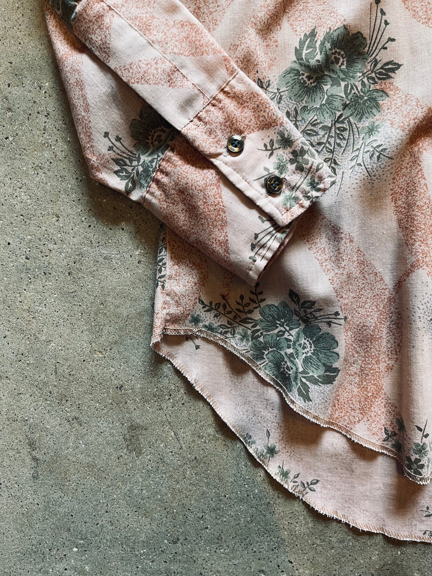 1970’s Wrangler Floral Print Western Shirt | Small