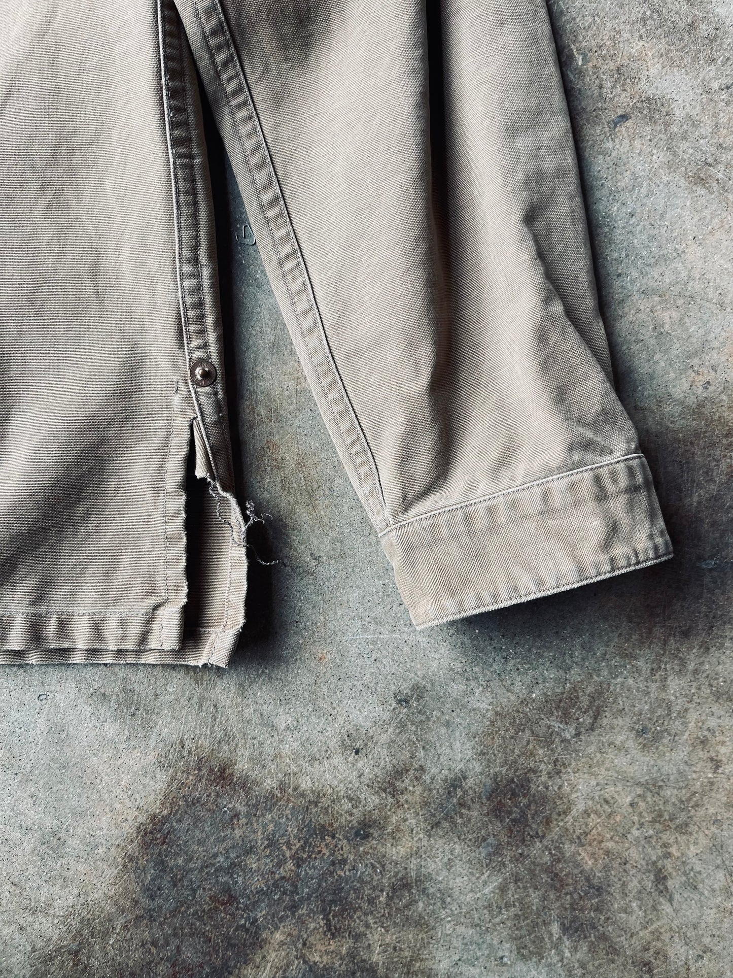 RRL Duck Overalls Canvas Pullover Shirt | Small