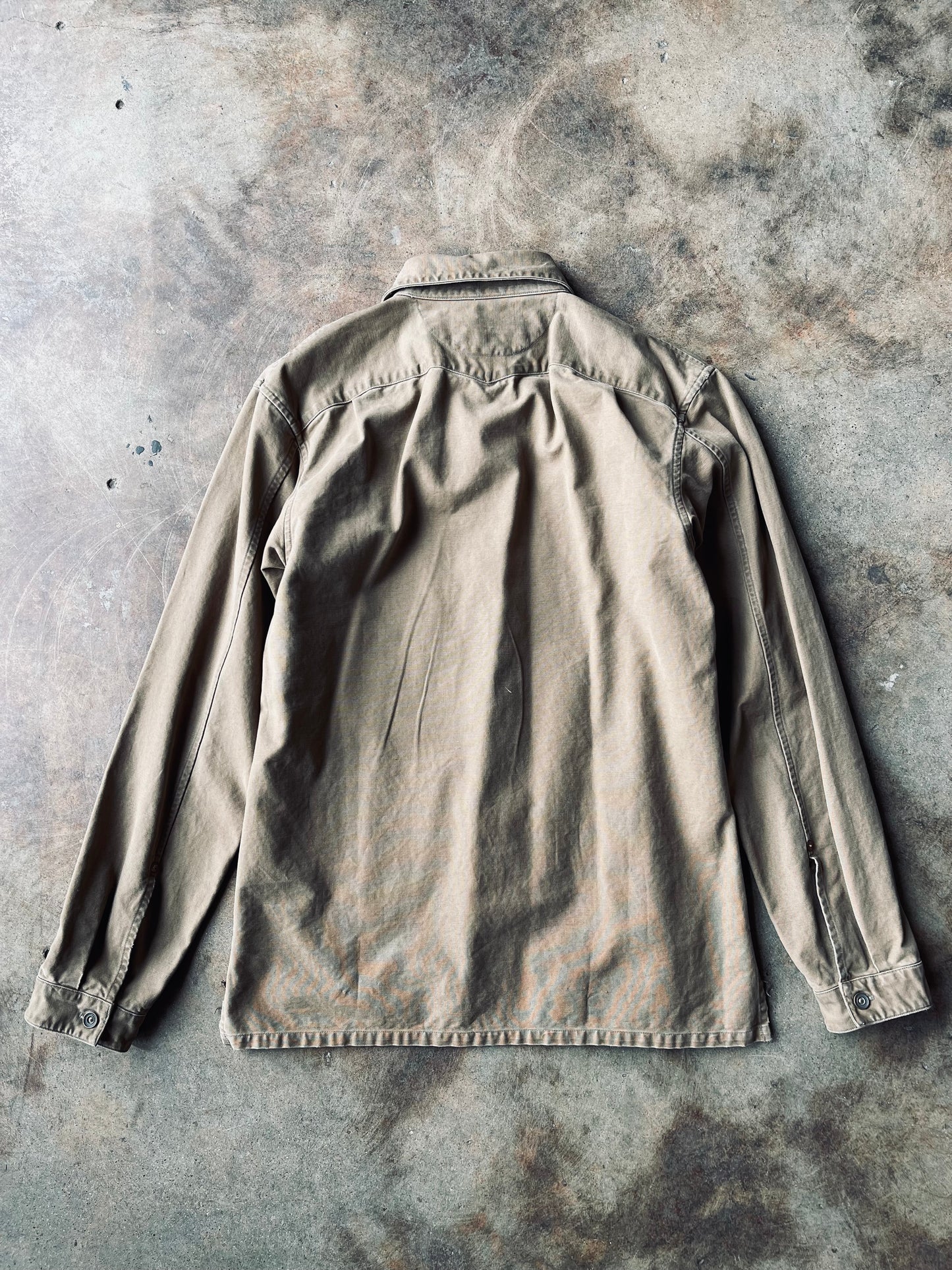 RRL Duck Overalls Canvas Pullover Shirt | Small