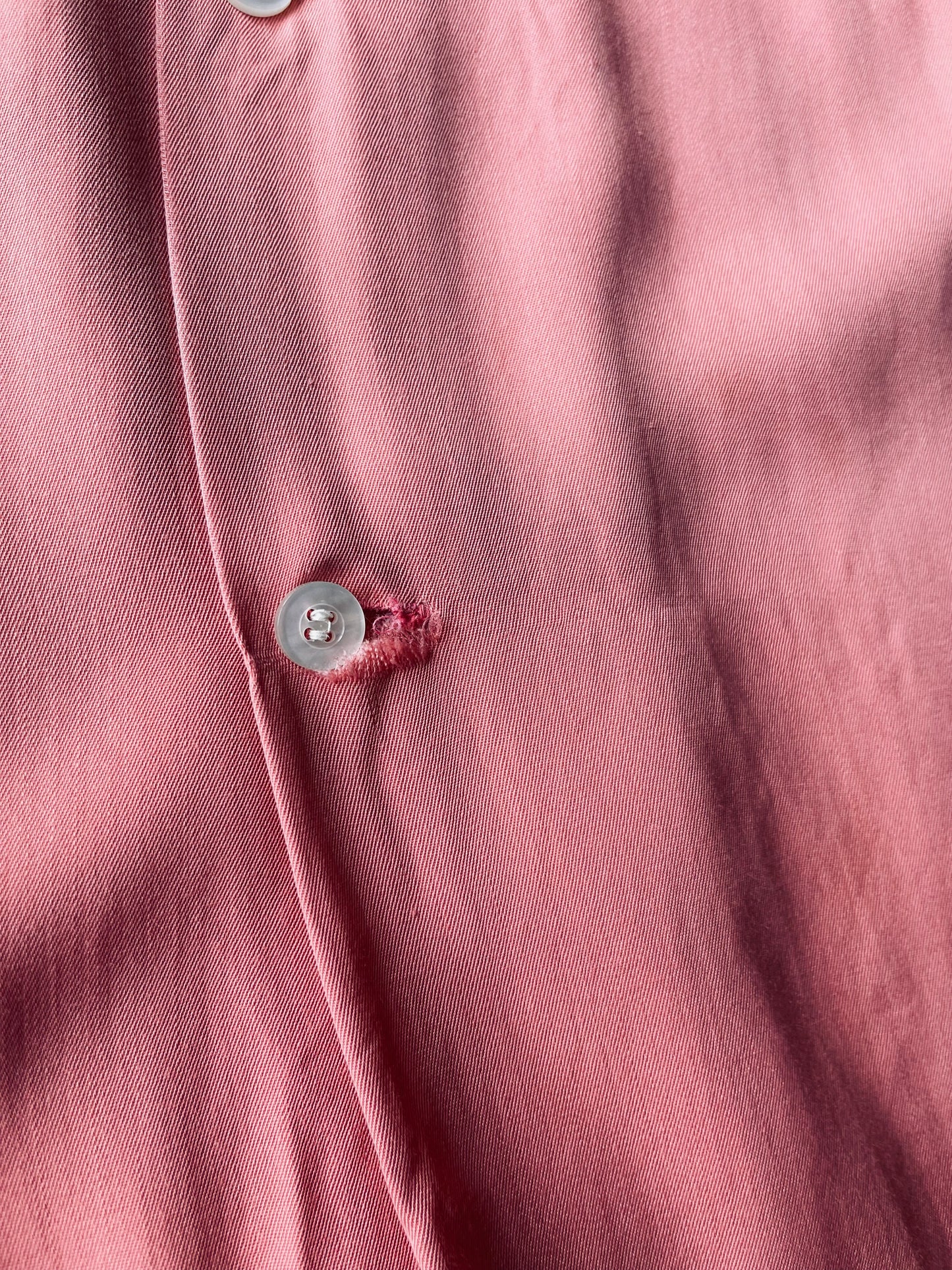 1950’s Personality Loop Collar Gaberdine Shirt | Medium