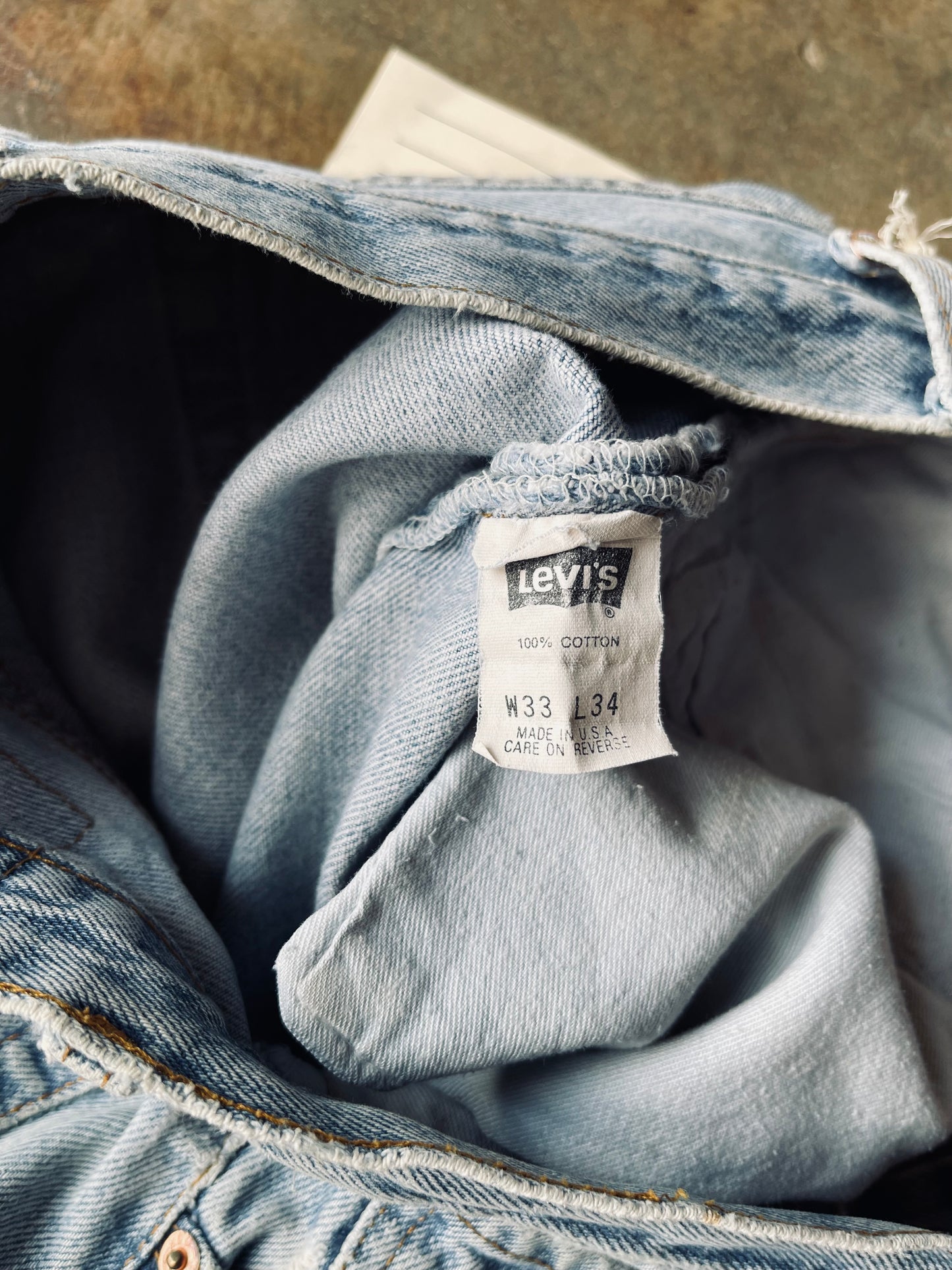 1990 Levi’s 501 Button Fly Denim | 33X34