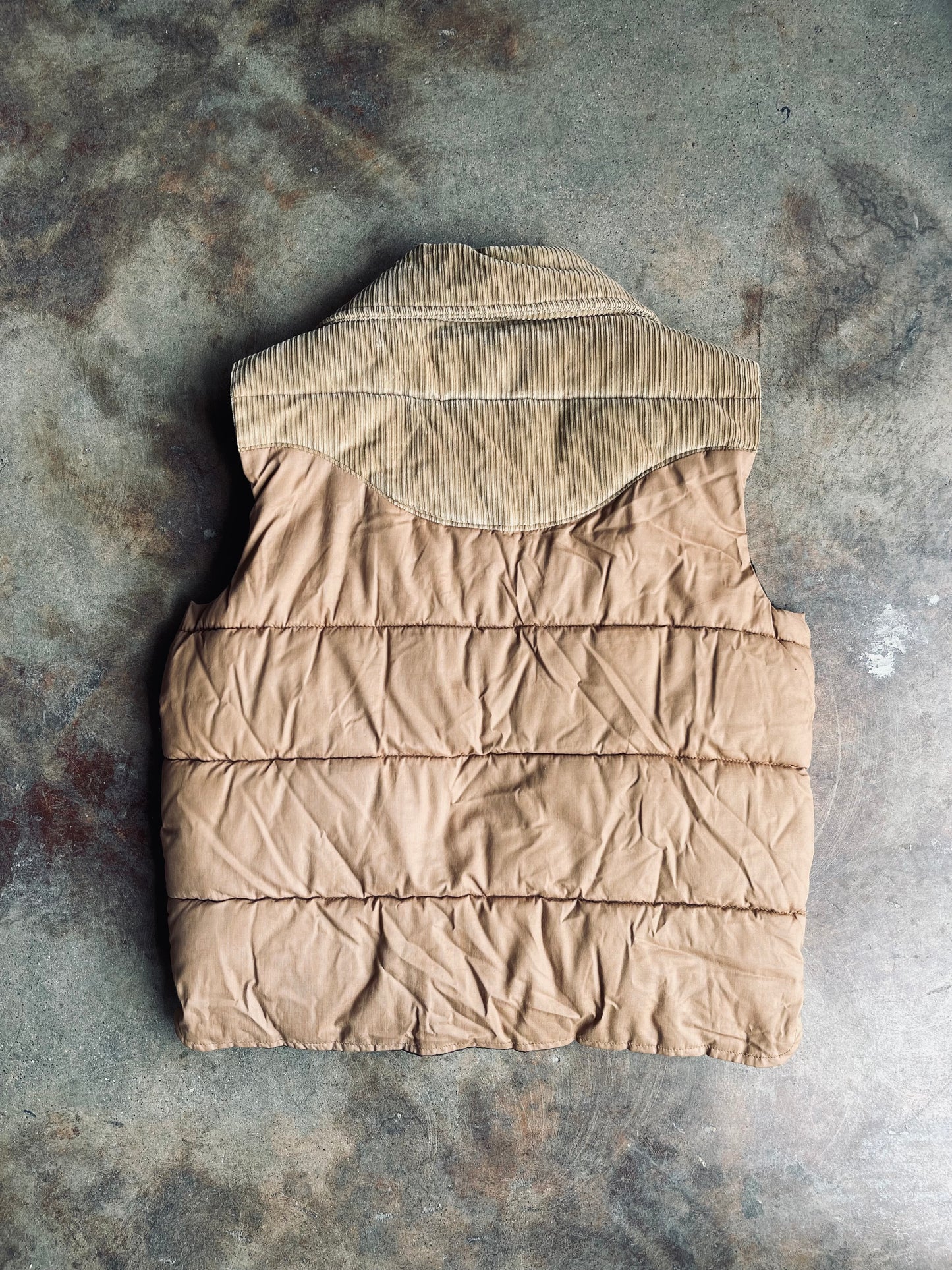 1970’s Black Sheep Western Yolk Quilted Vest | Large