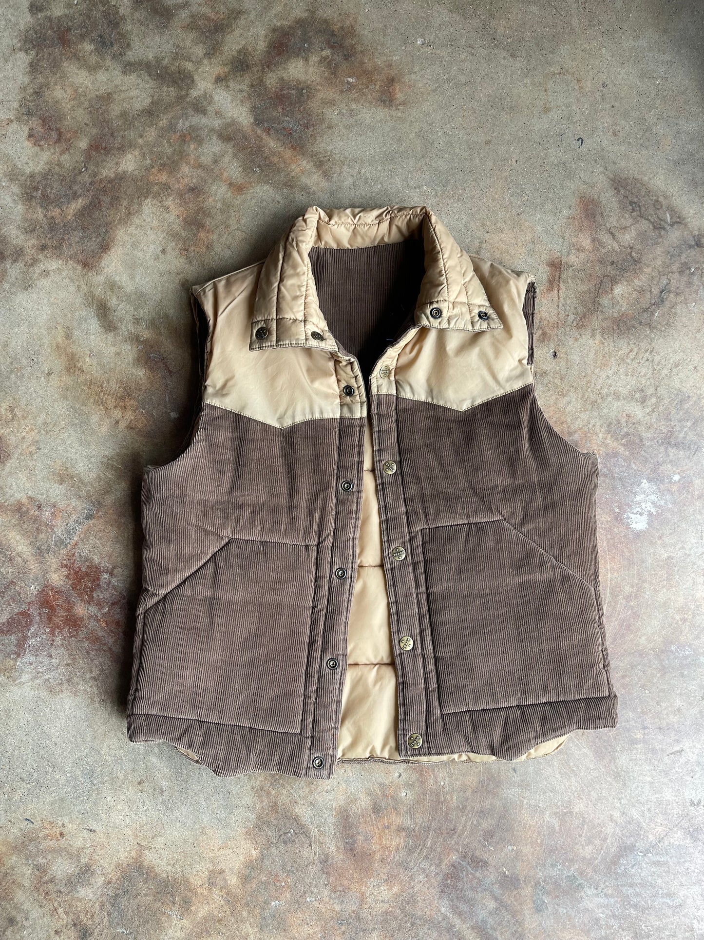 1970’s-80’s Weeds Western Yolk Quilted Vest | Medium