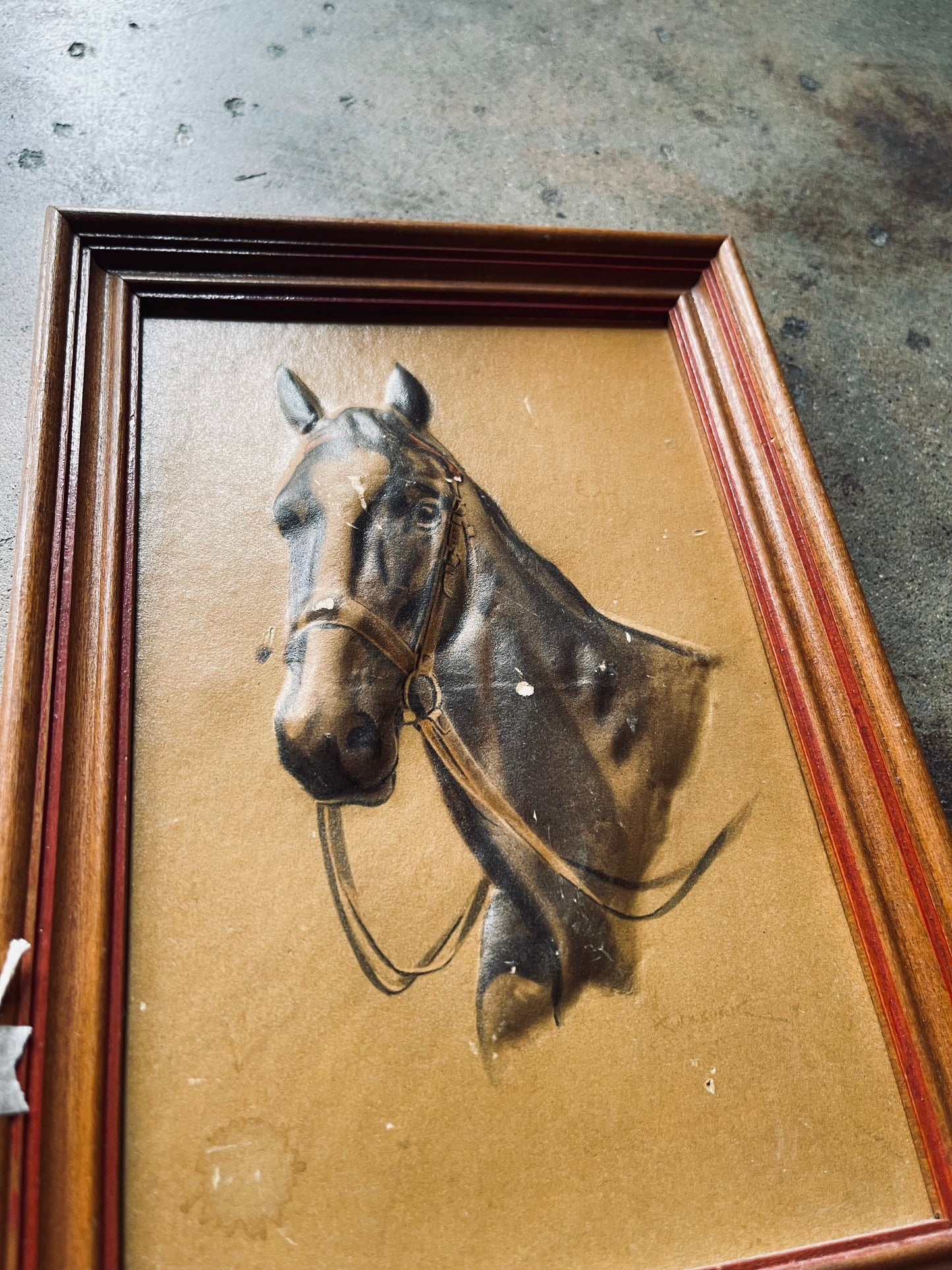Vintage 3-D Horse Art | 7X10
