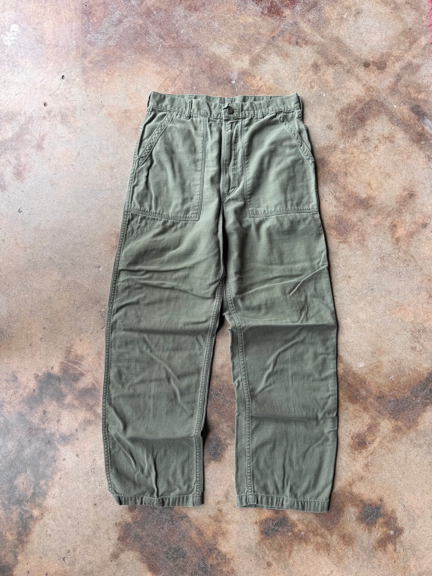Vintage U.S. Military OG-107 Sateen Trousers | 33X30