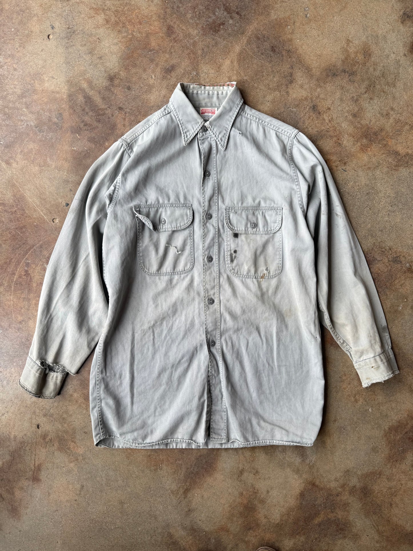 1940’s Ole Honesty Twill Work Shirt | Small