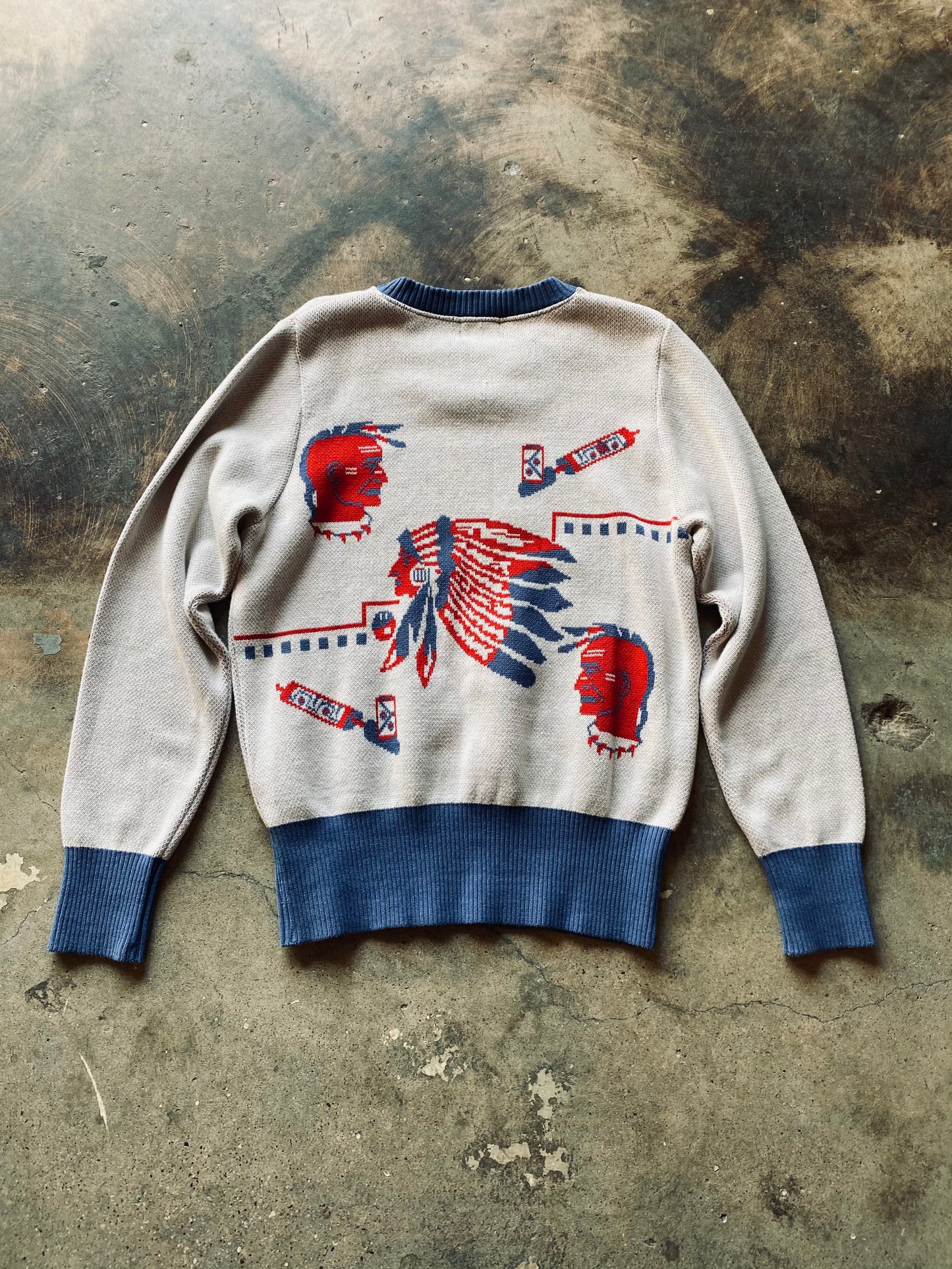 Vintage Picture Knit Sweater | Small