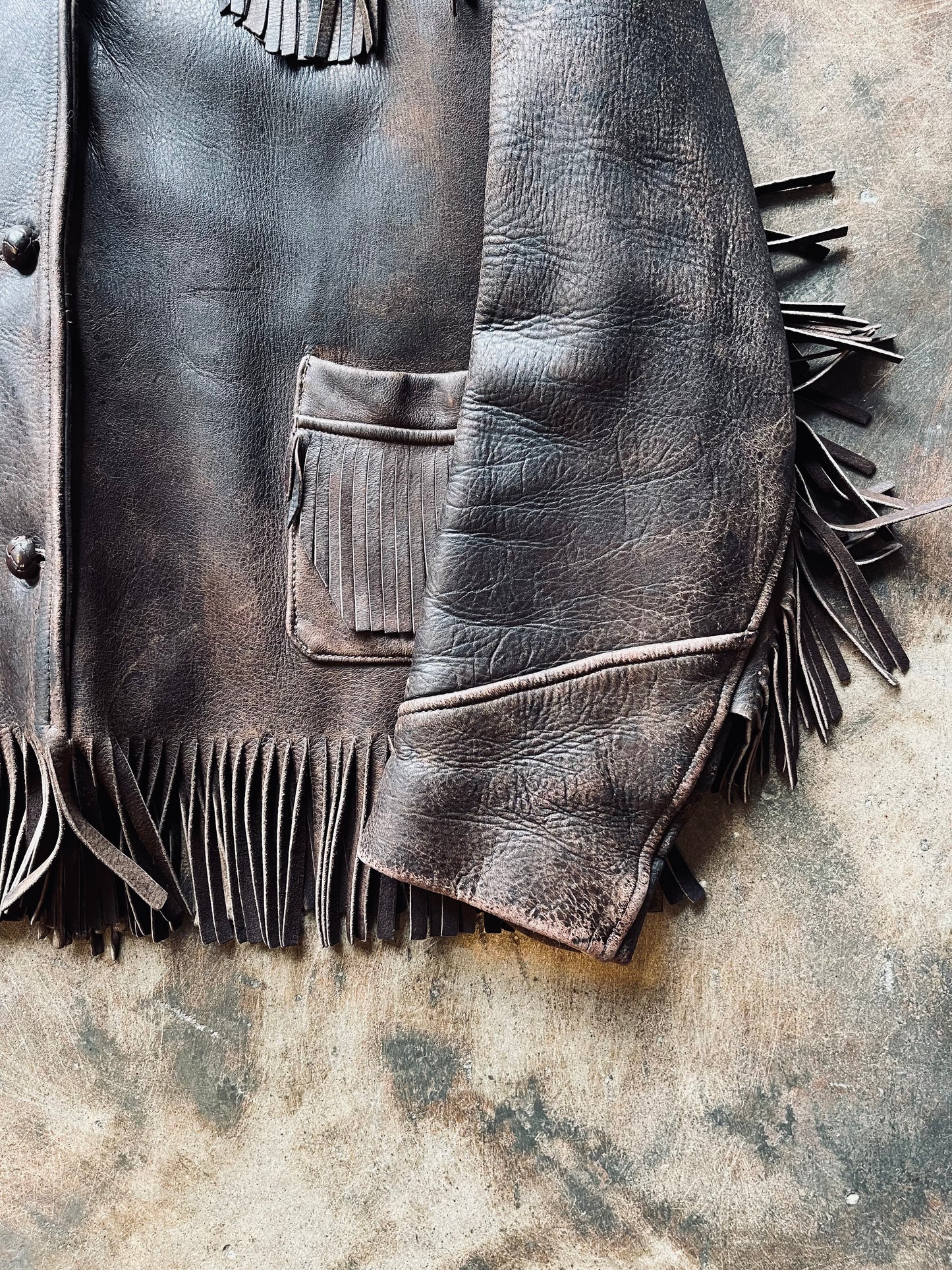 1960’s Bergman Buckskin Western Fringe Jacket | Medium