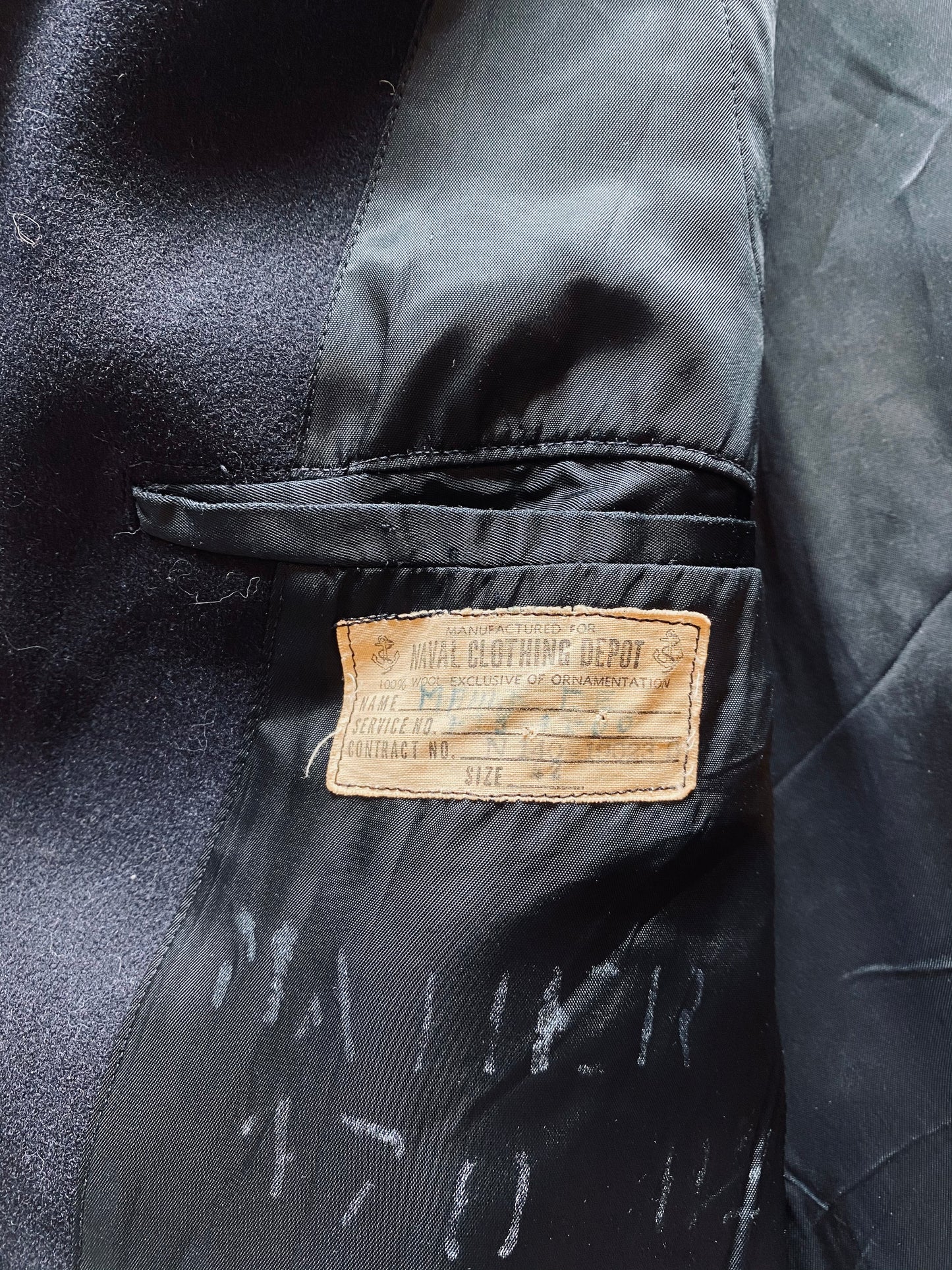 1940s USN Wool Peacoat | 42L