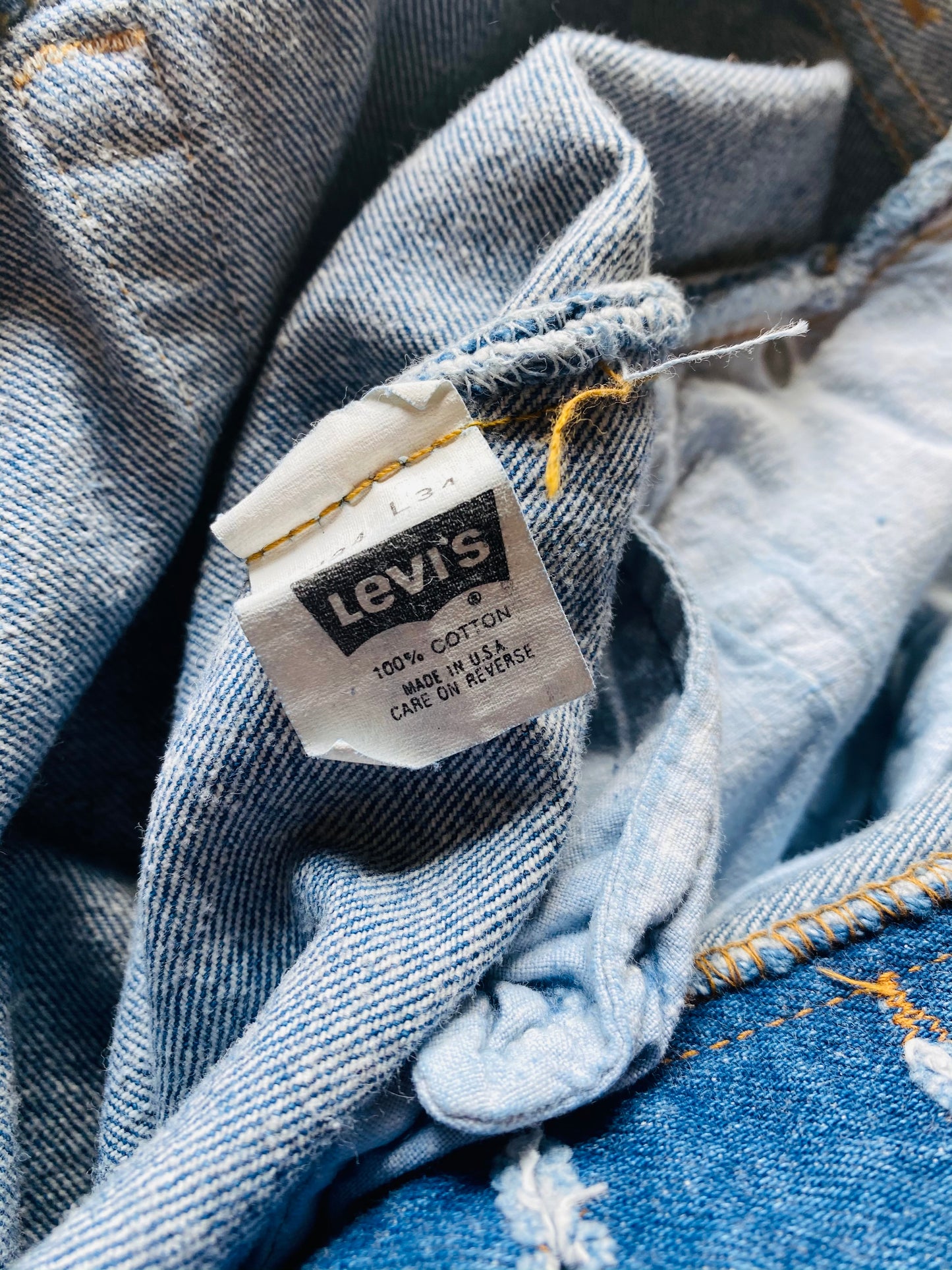 1987 Levi’s 501 Pre-Shrunk Stonewashed Denim