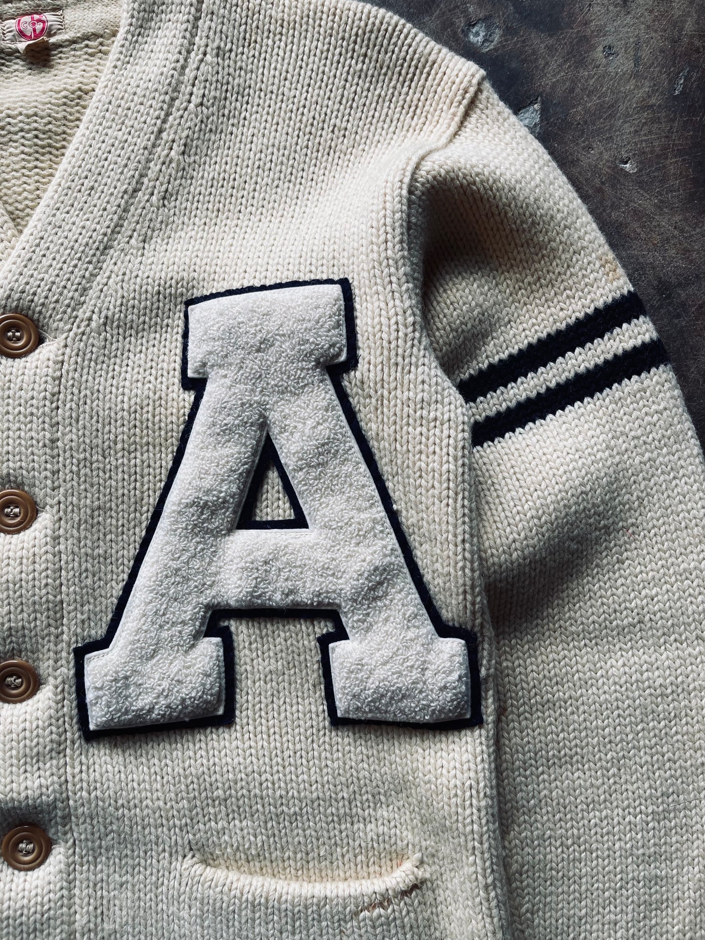 1940’s CB Co by SAND Knit Varsity Cardigan | 40