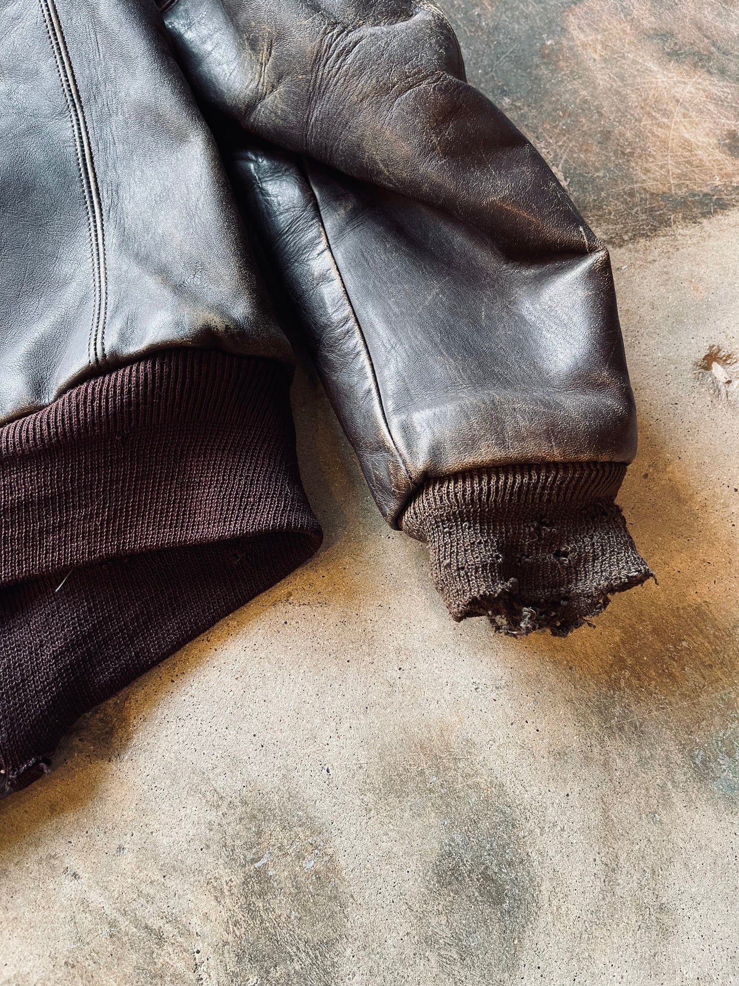1950‘s Windward Horsehide Bomber Jacket | Small/Medium