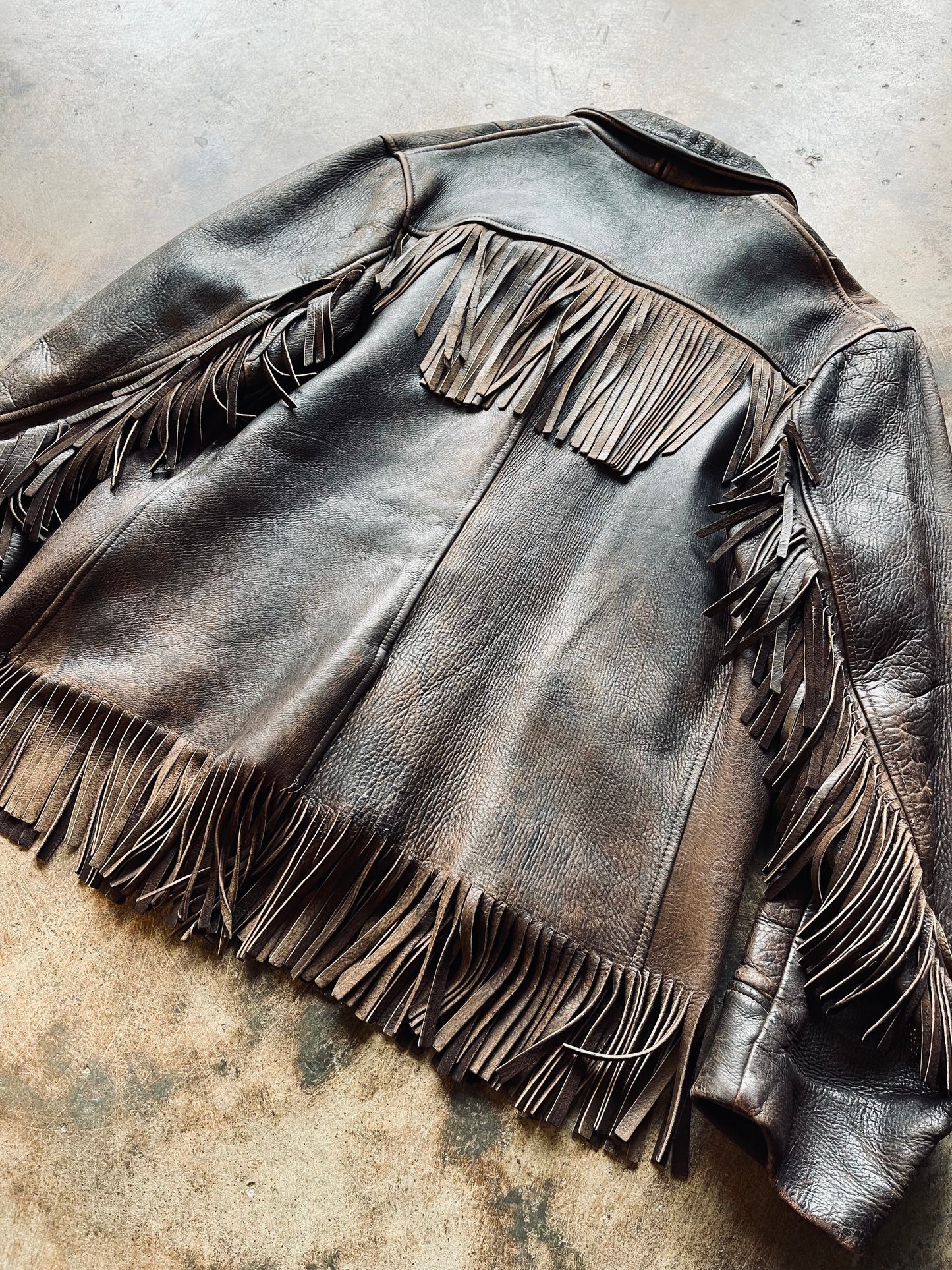 1960’s Bergman Buckskin Western Fringe Jacket | Medium