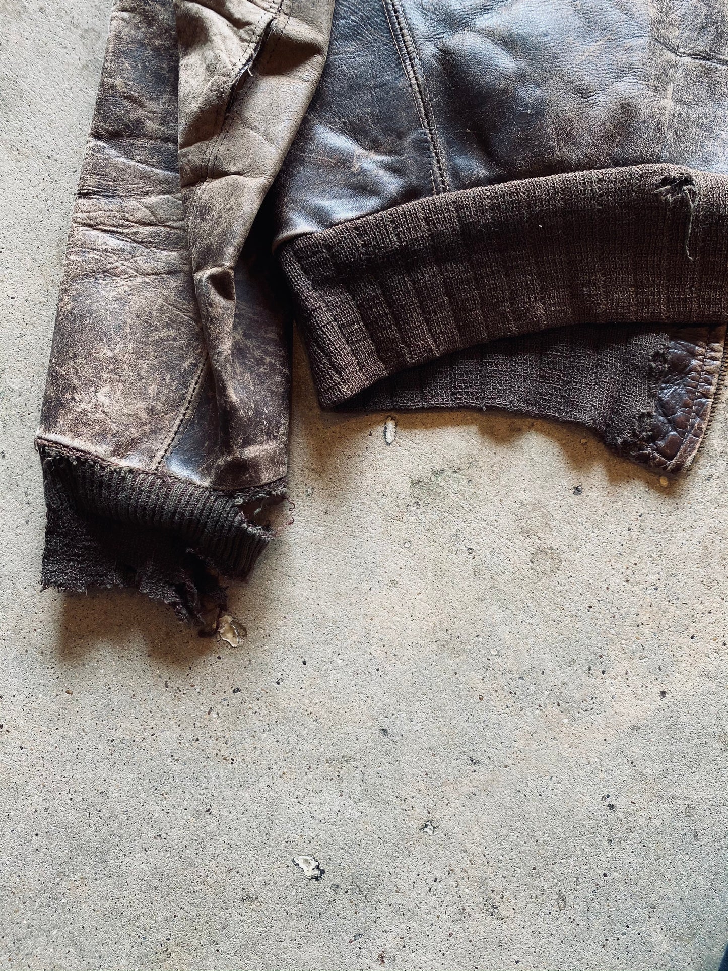 Korean War Era Leather Fighter Pilot Jacket | Small