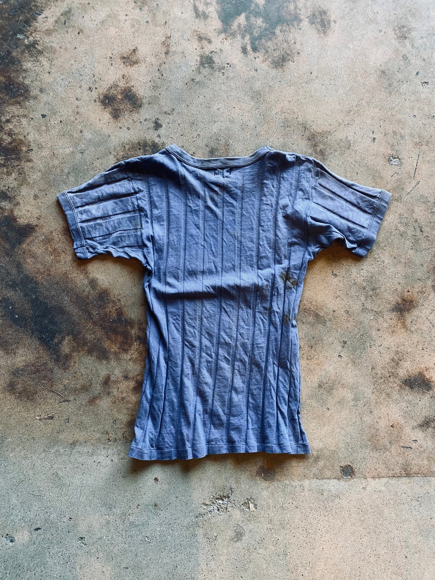 1930s Green Star Wide Ribbed Pocket Tee