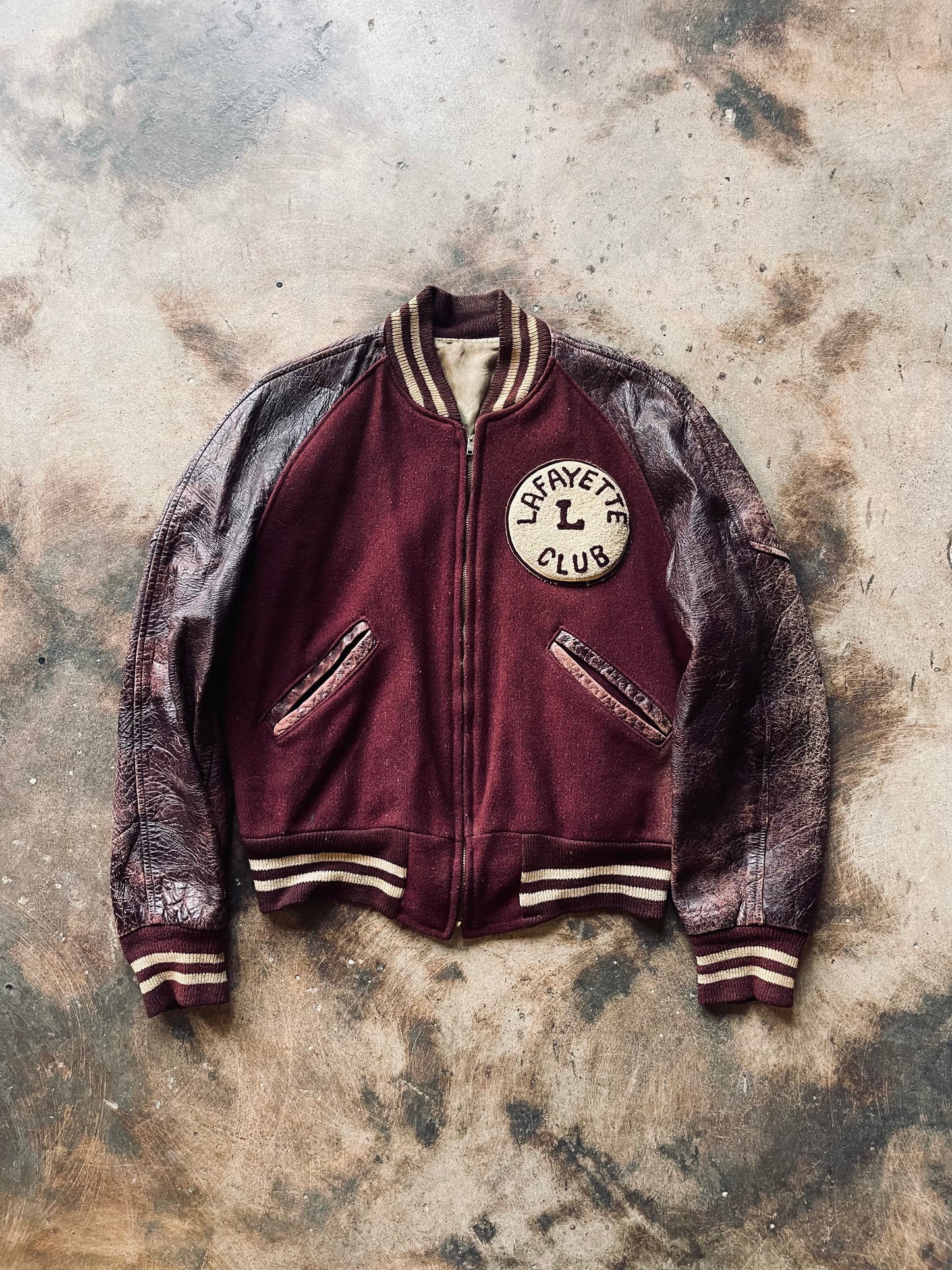 1950s/60s Lafayette Club Varsity Jacket | 40R