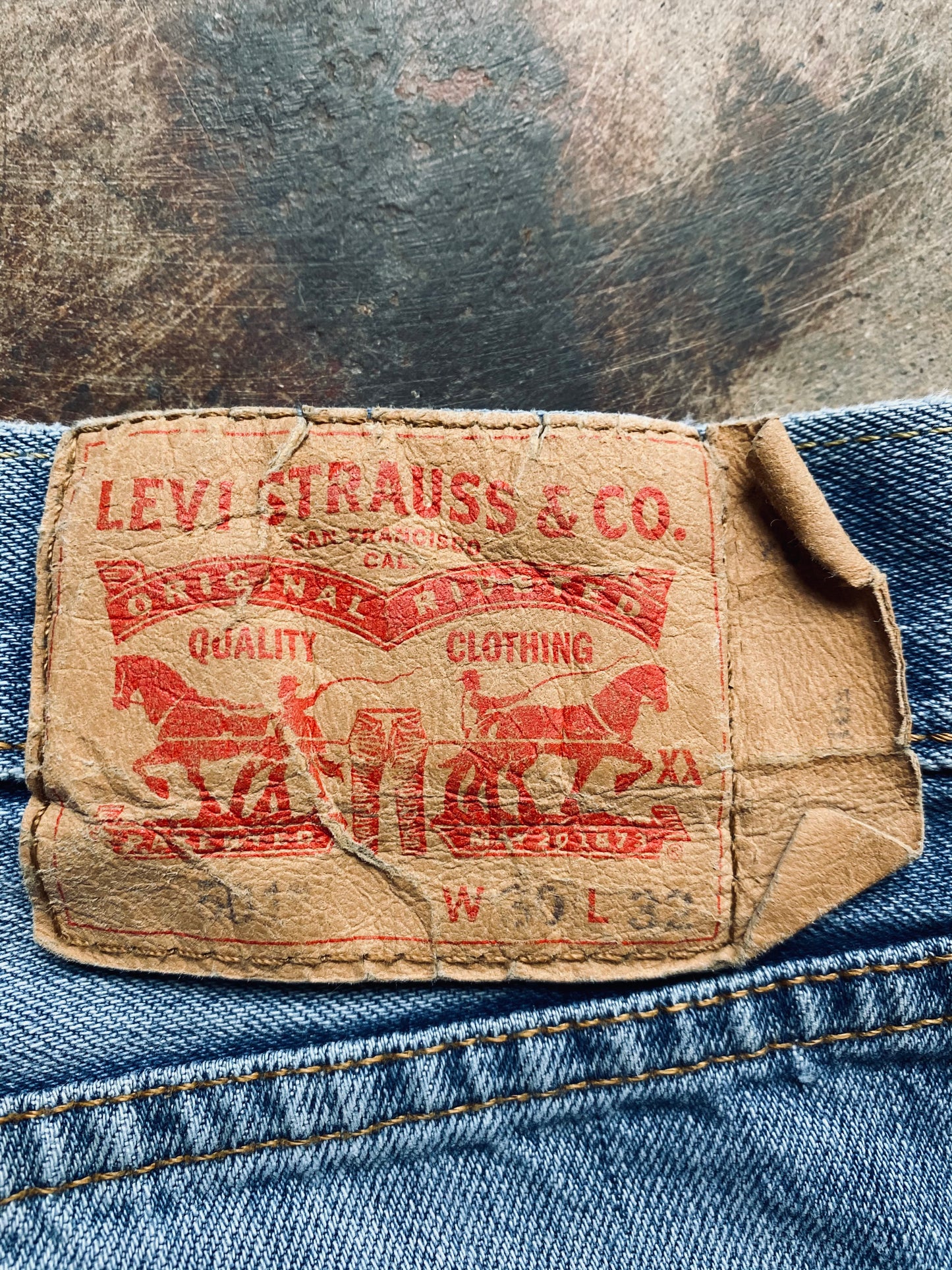 1990s Levi’s 501 Hand Mended Denim