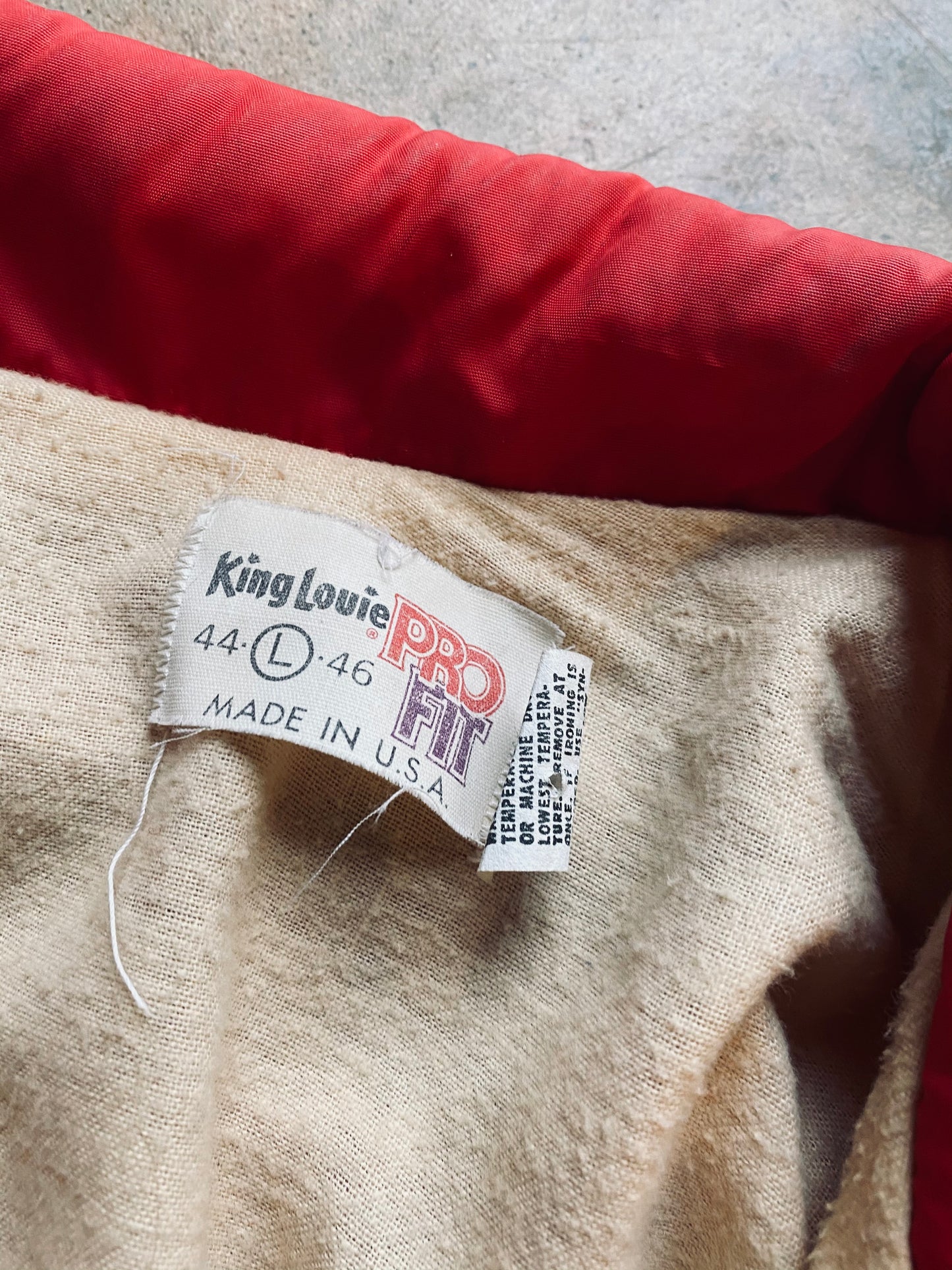 1970s King Louie Pro Fit Baseball Jacket | Large