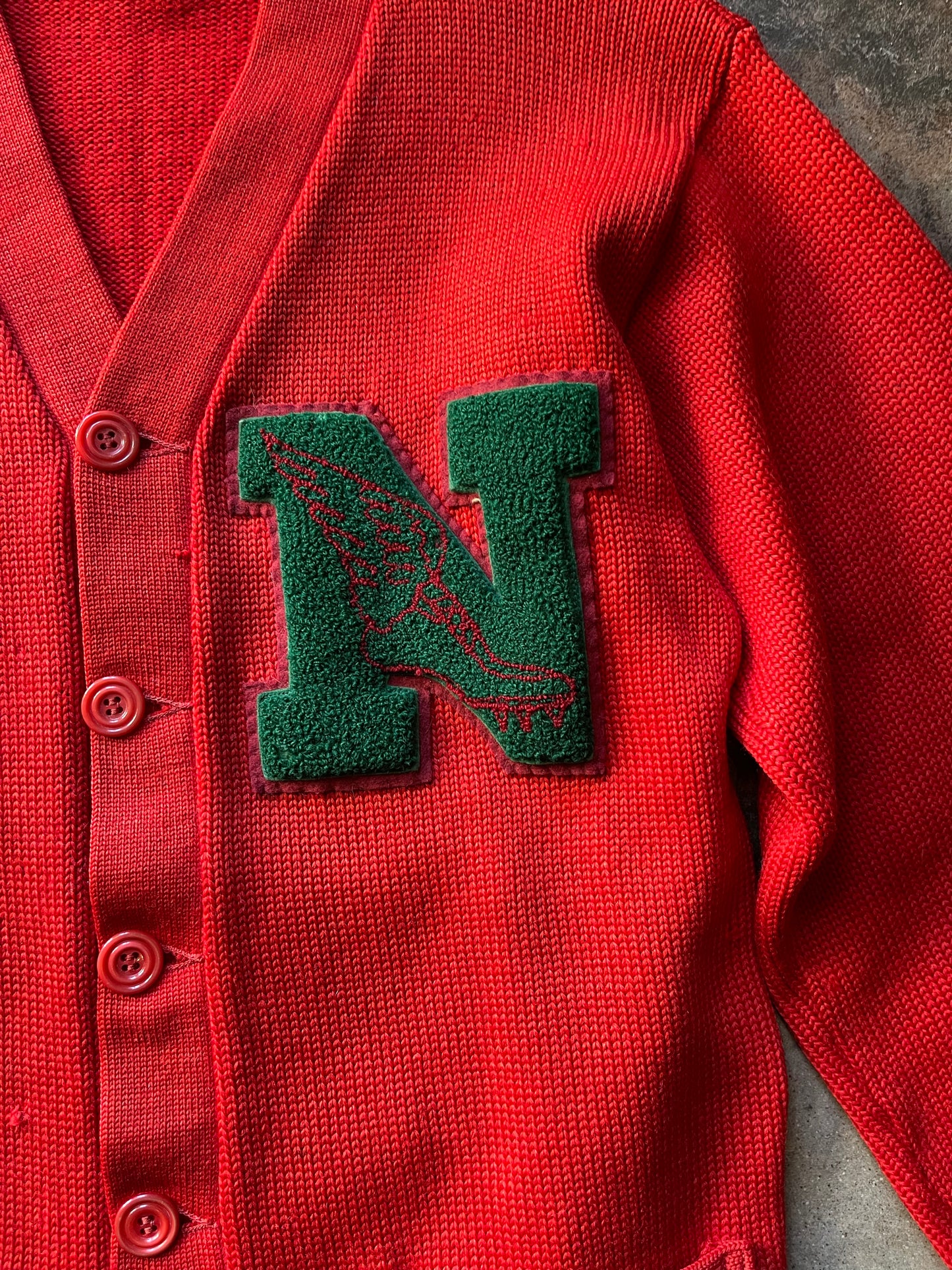 1930’s Sand Knit “N” Letterman Cardigan | Medium