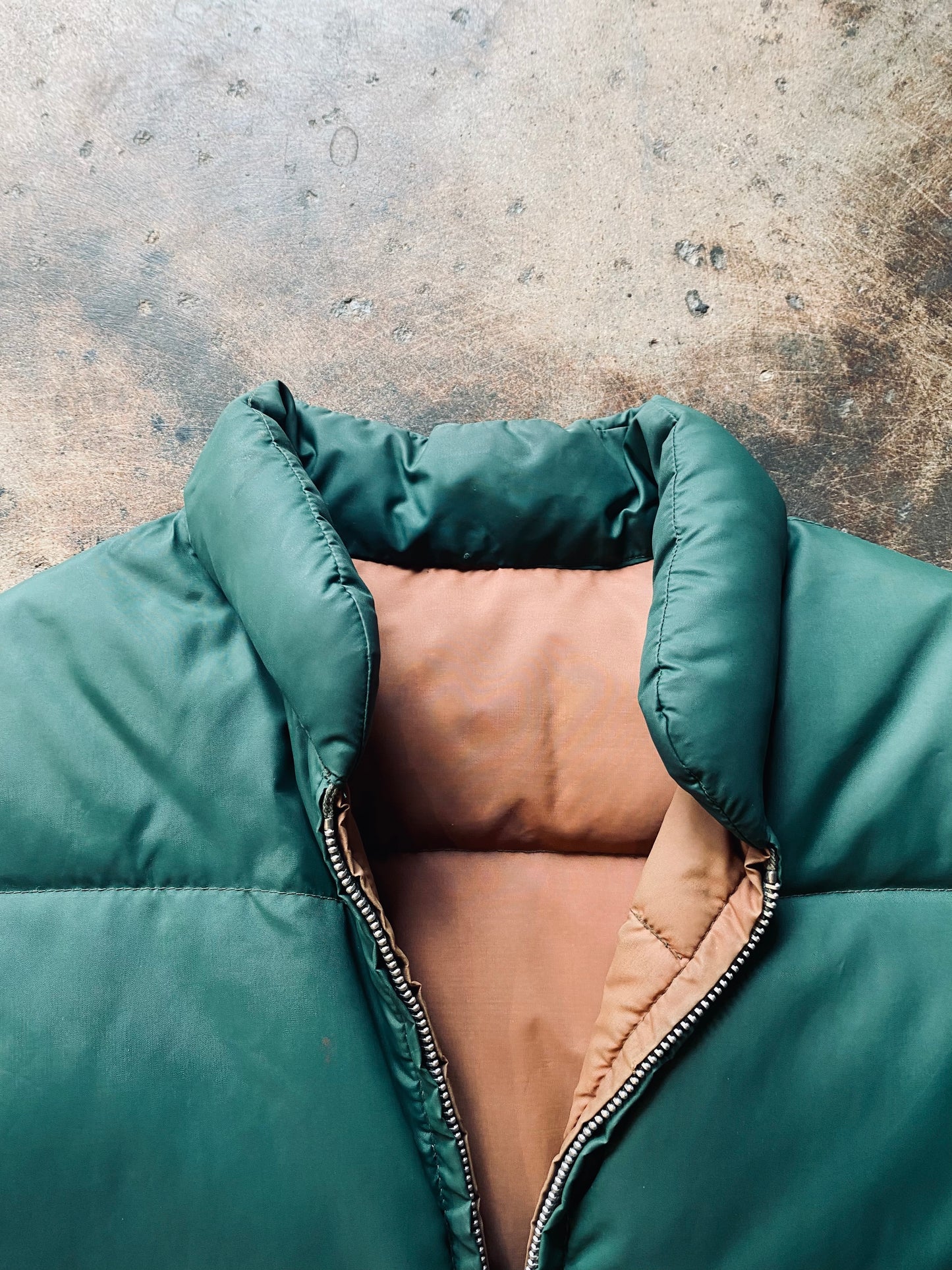 1980s Down East Reversible Quilted Vest | Medium