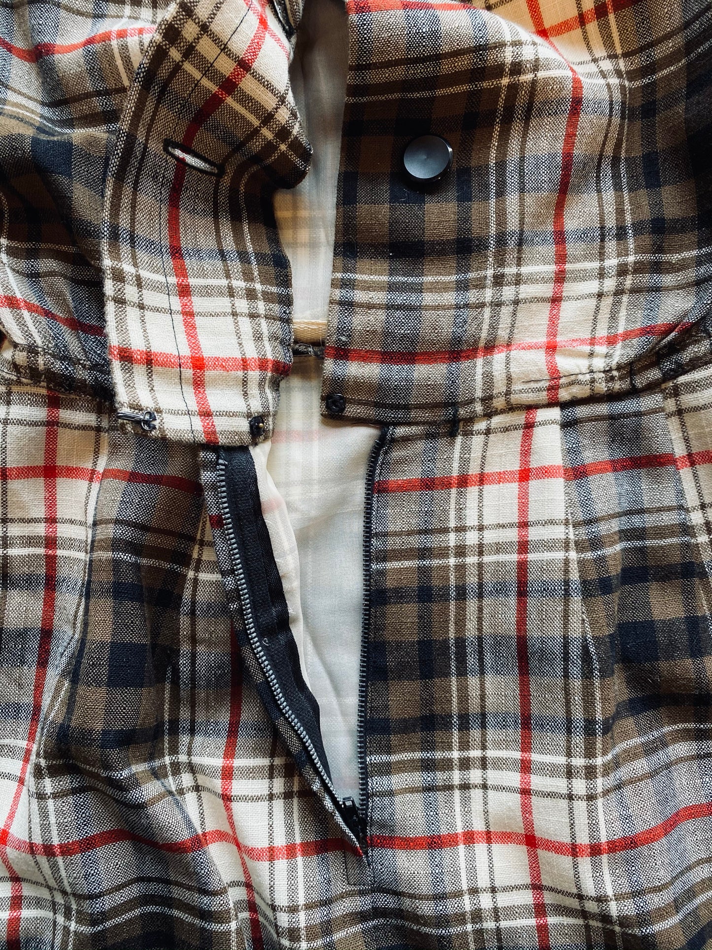 1960s Plaid Maggie Stover Dress | Small