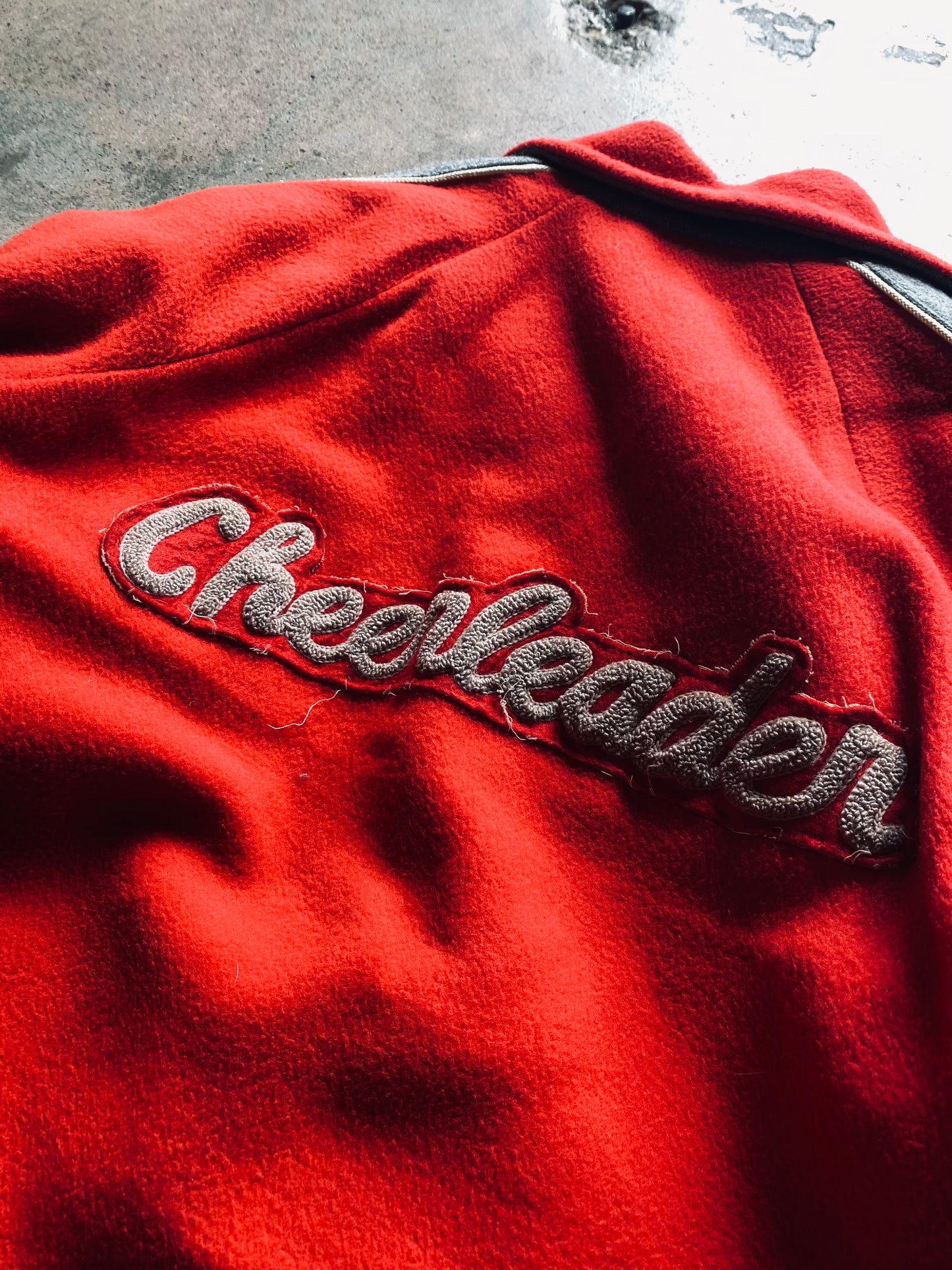 1960s Logan Knitting Cheerleader Letterman Jacket | Medium