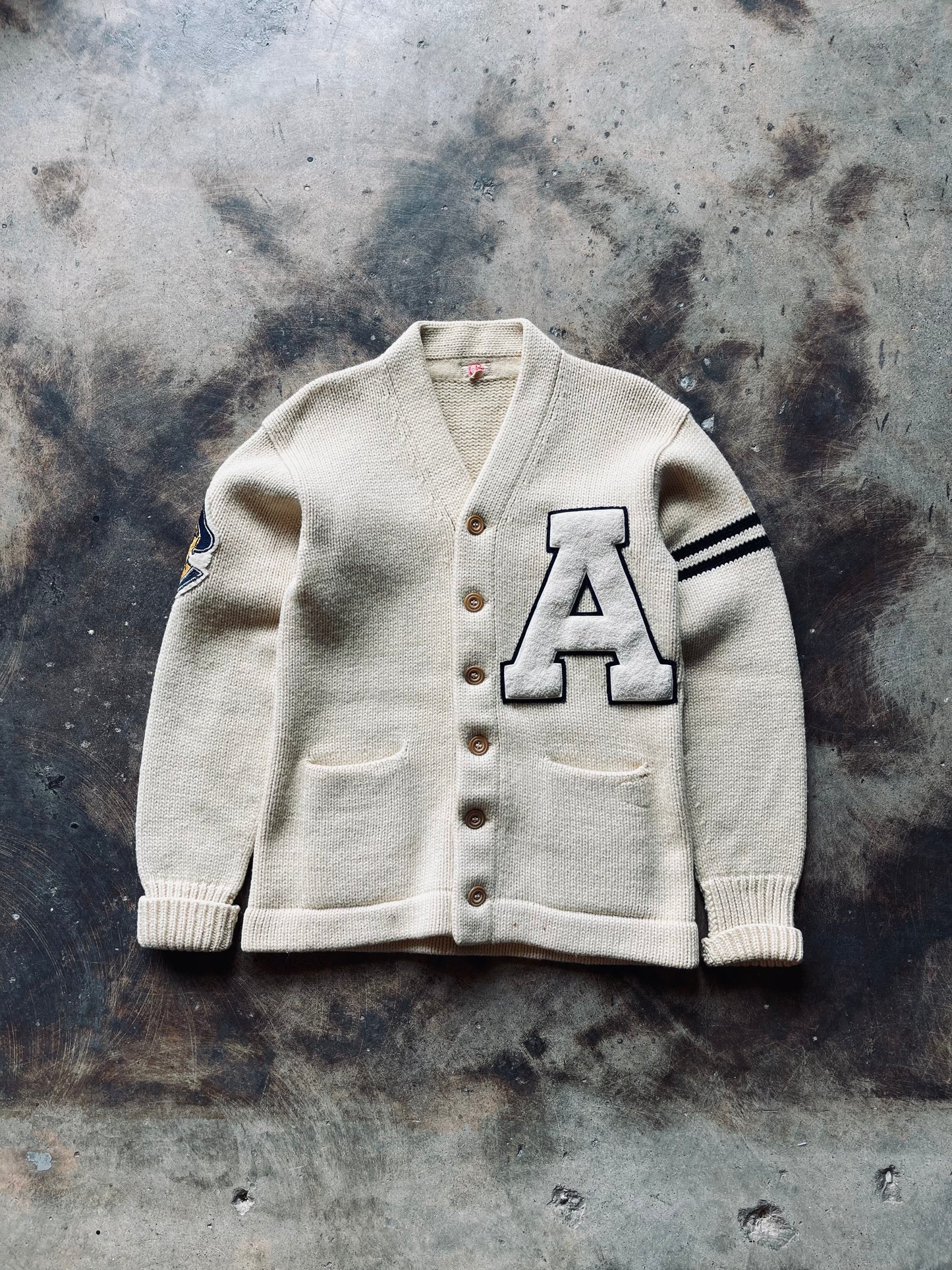 1940’s CB Co by SAND Knit Varsity Cardigan | 40