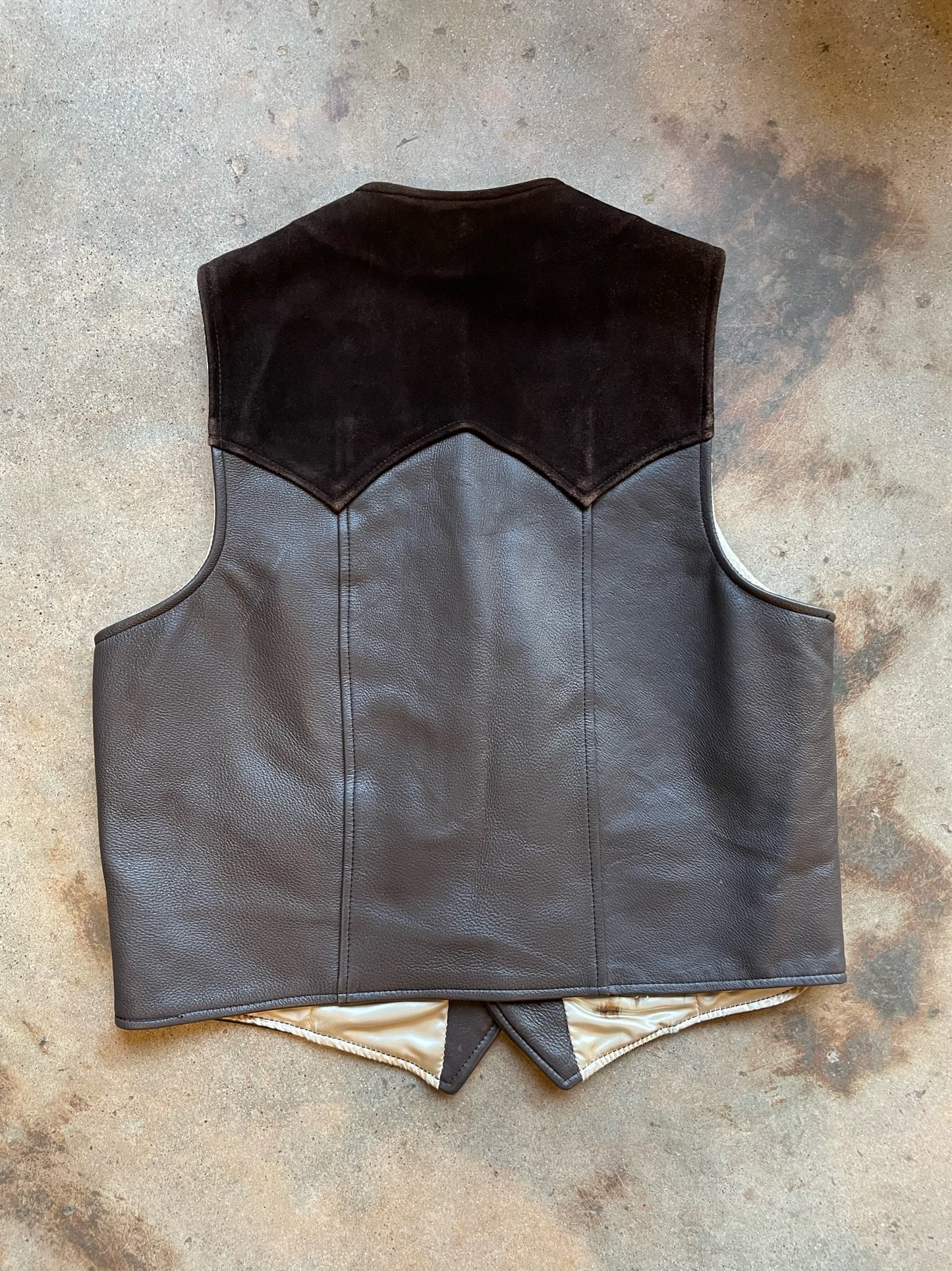 Vintage DeerWear Leather Western Vest | 42