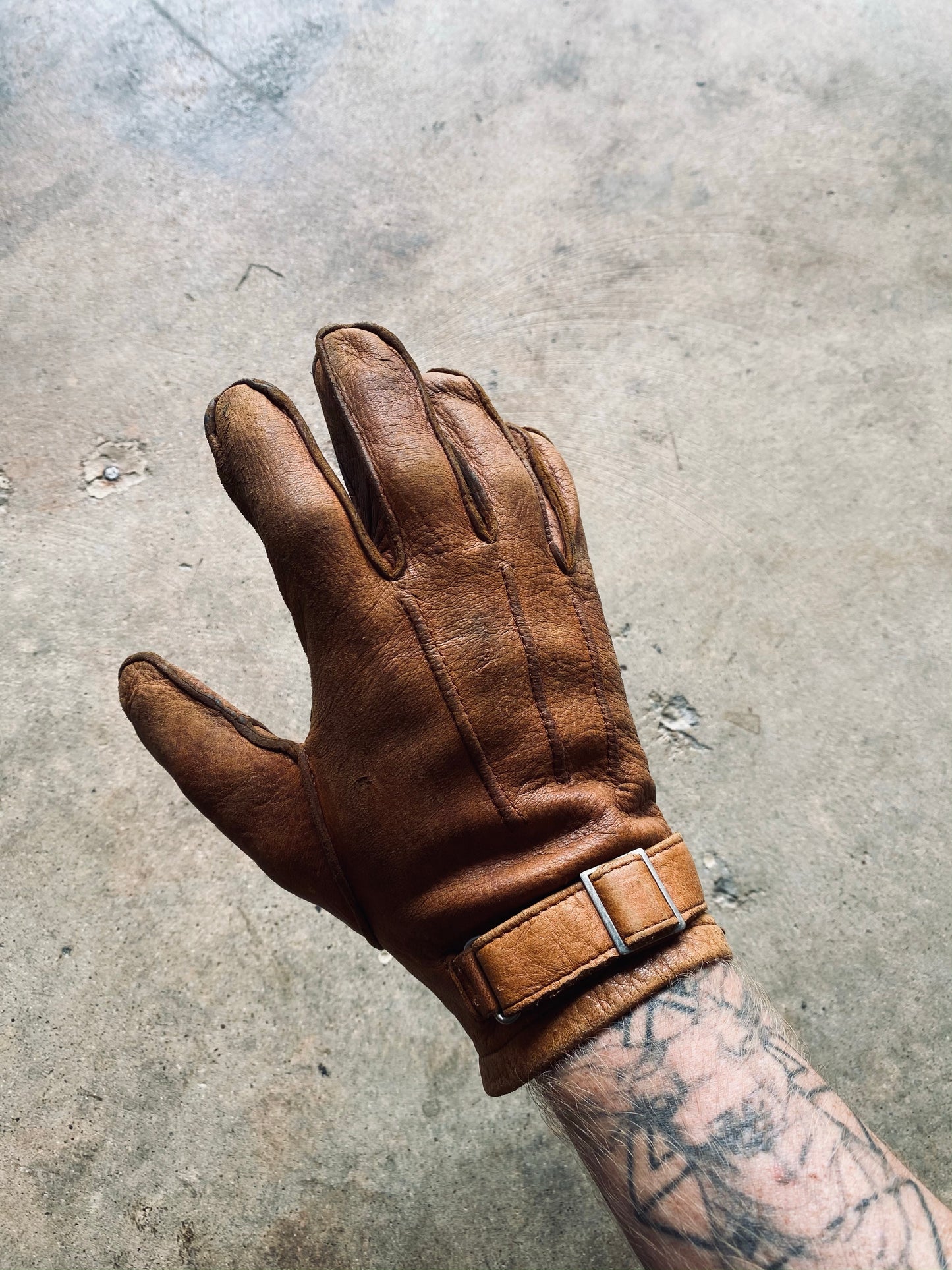 Vintage Daniel Hays Deerskin Work Gloves