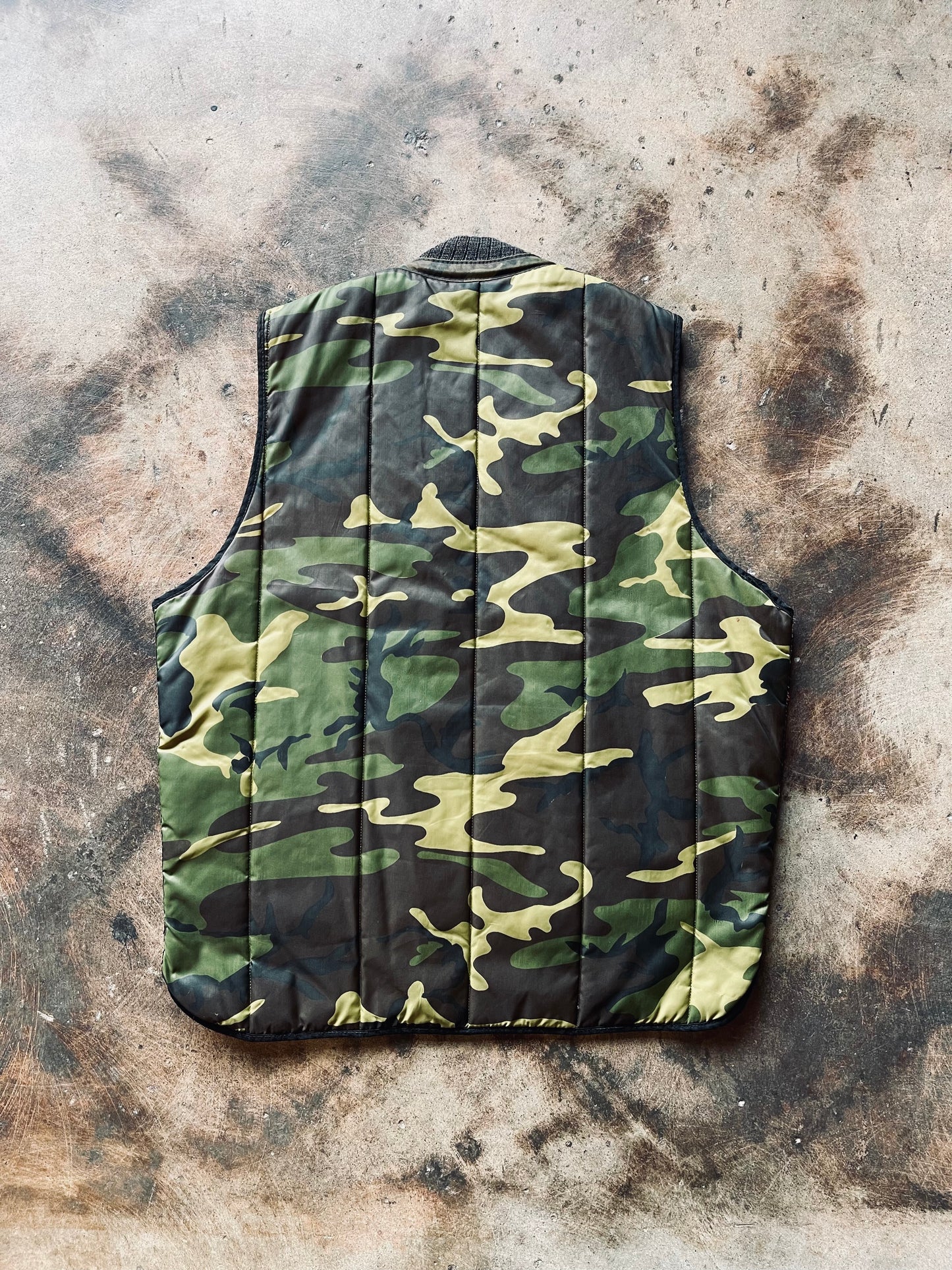 Vintage Quilted Reversible Vest | Large