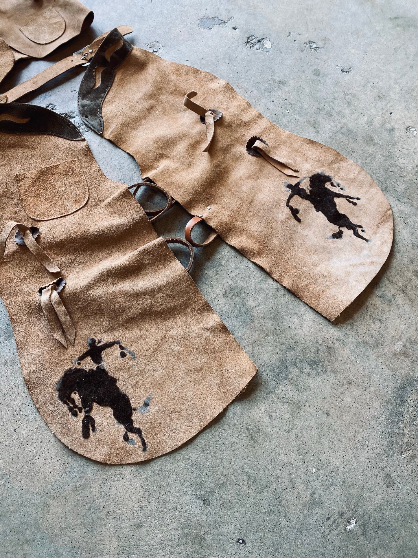 Vintage Kids Leather Cowboy Outfit | Kids 8