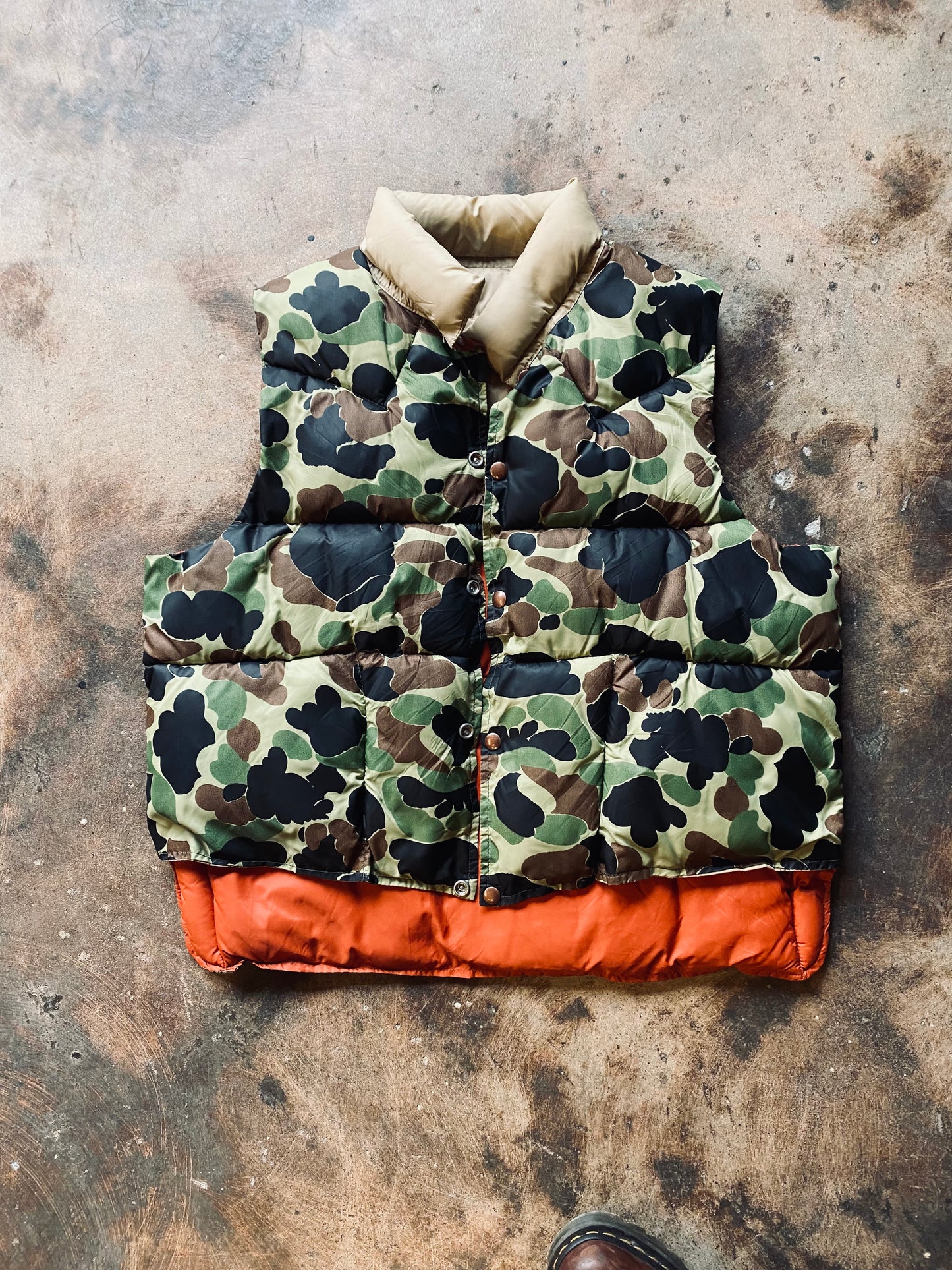 70s Redhead Reversible Quilted Vest