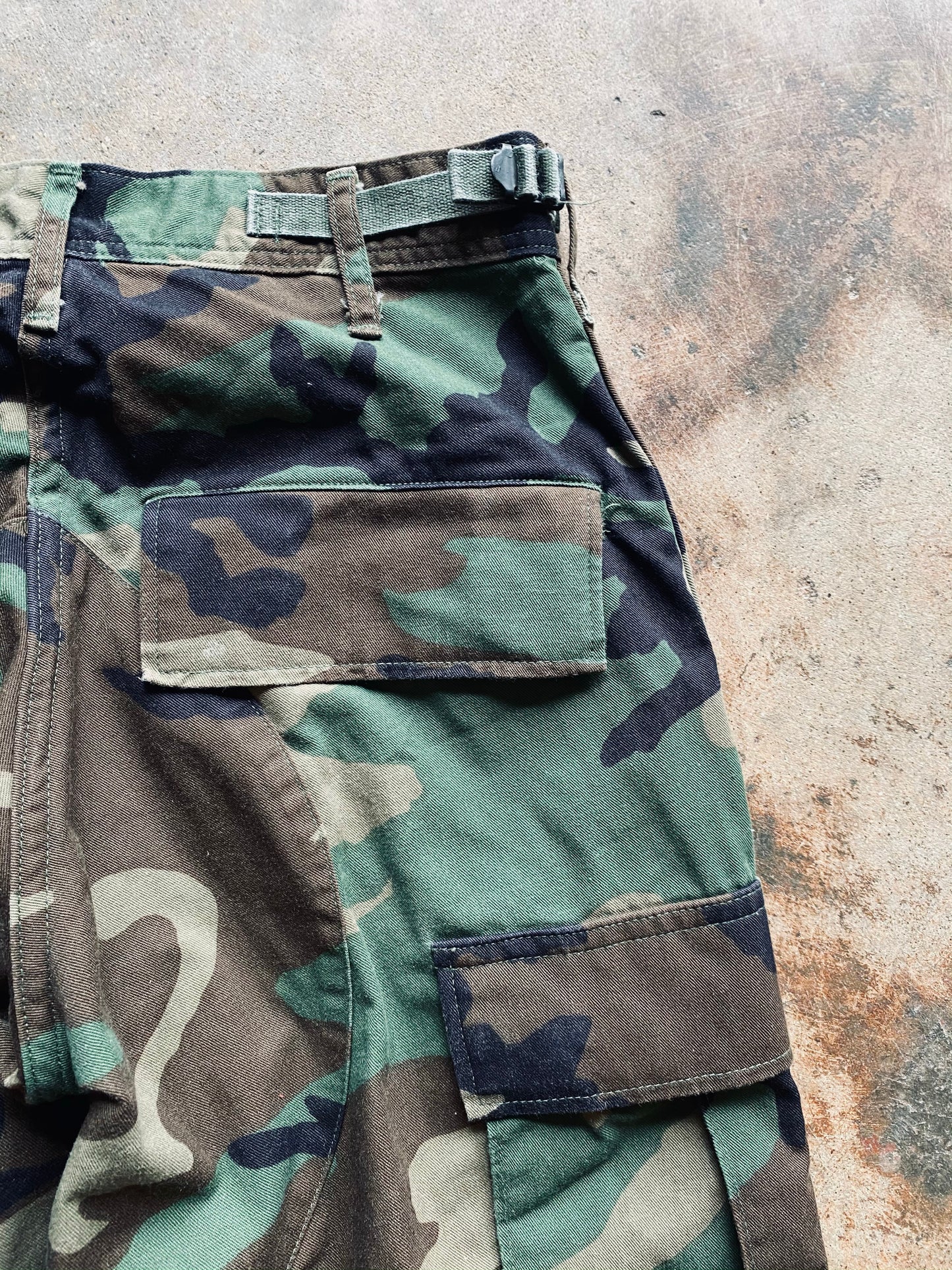 Vintage Woodland Camouflage Military Trouser | X-Small