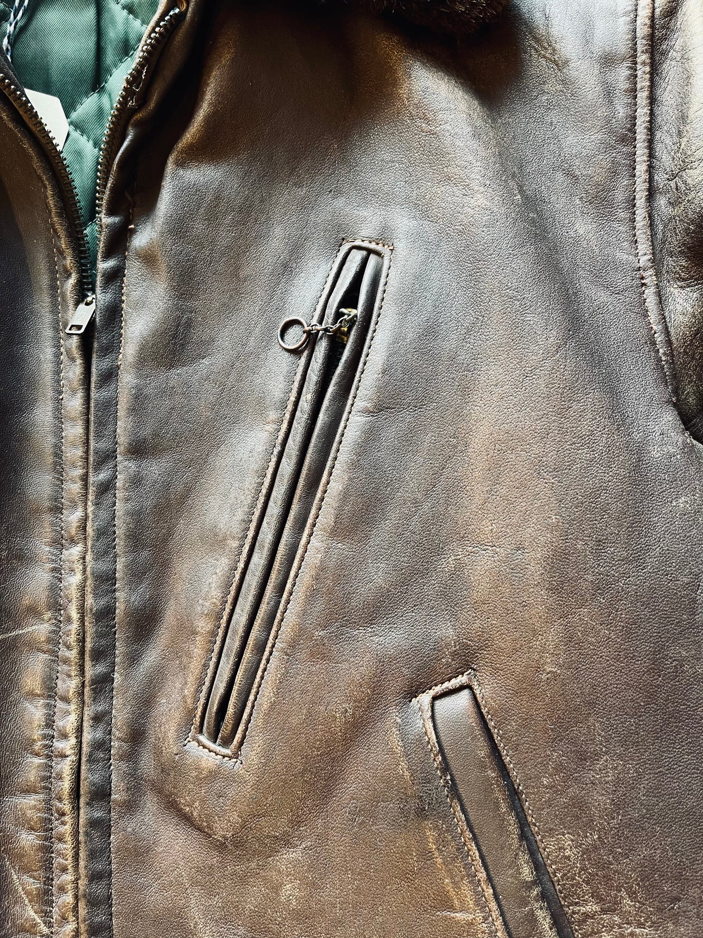 1950‘s Windward Horsehide Bomber Jacket | Small/Medium