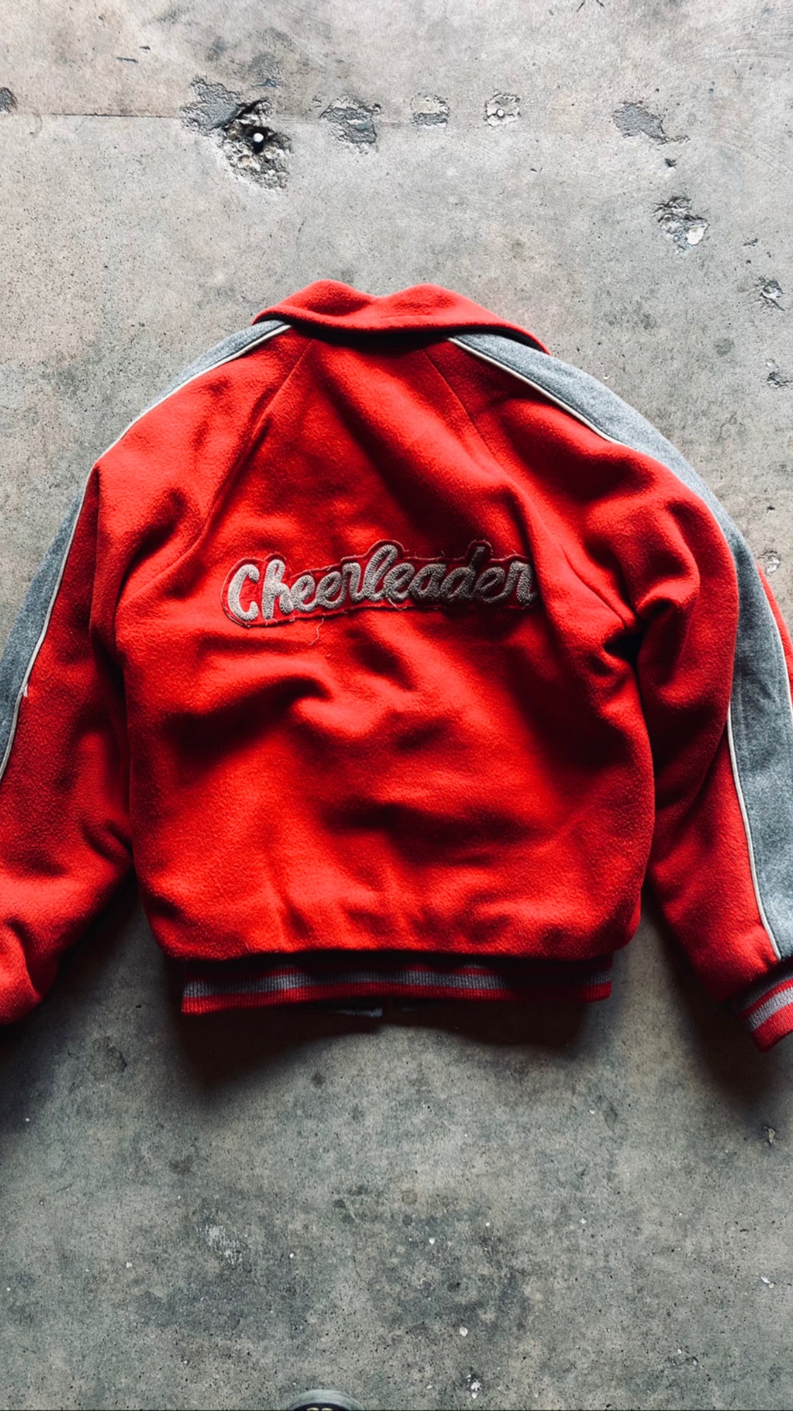 1960s Logan Knitting Cheerleader Letterman Jacket | Medium