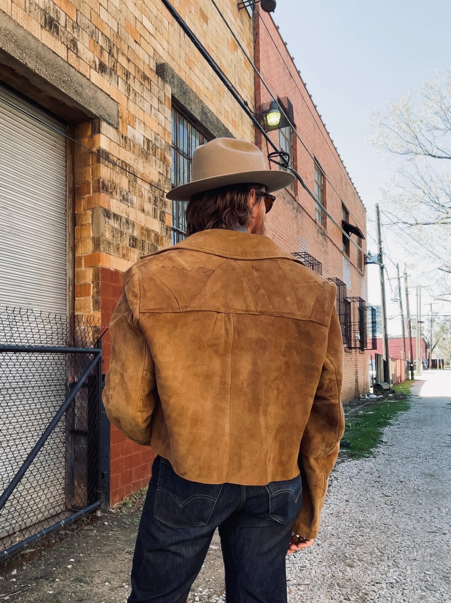Nylo Wool Re-Imagined | Suede Mountainscape Jacket | X-Large