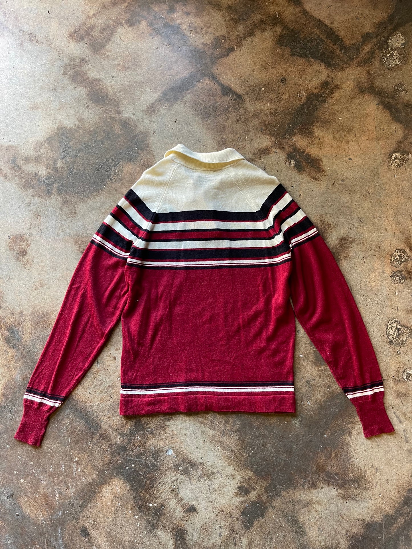 1970’s Puritan Long Sleeve Knit Polo | Large