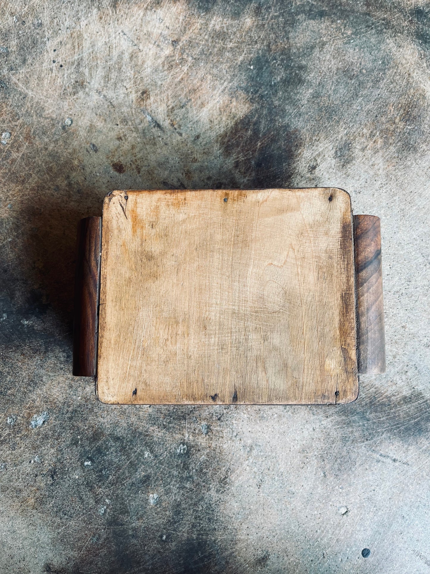 Vintage Wood Inlay Cigarette Box