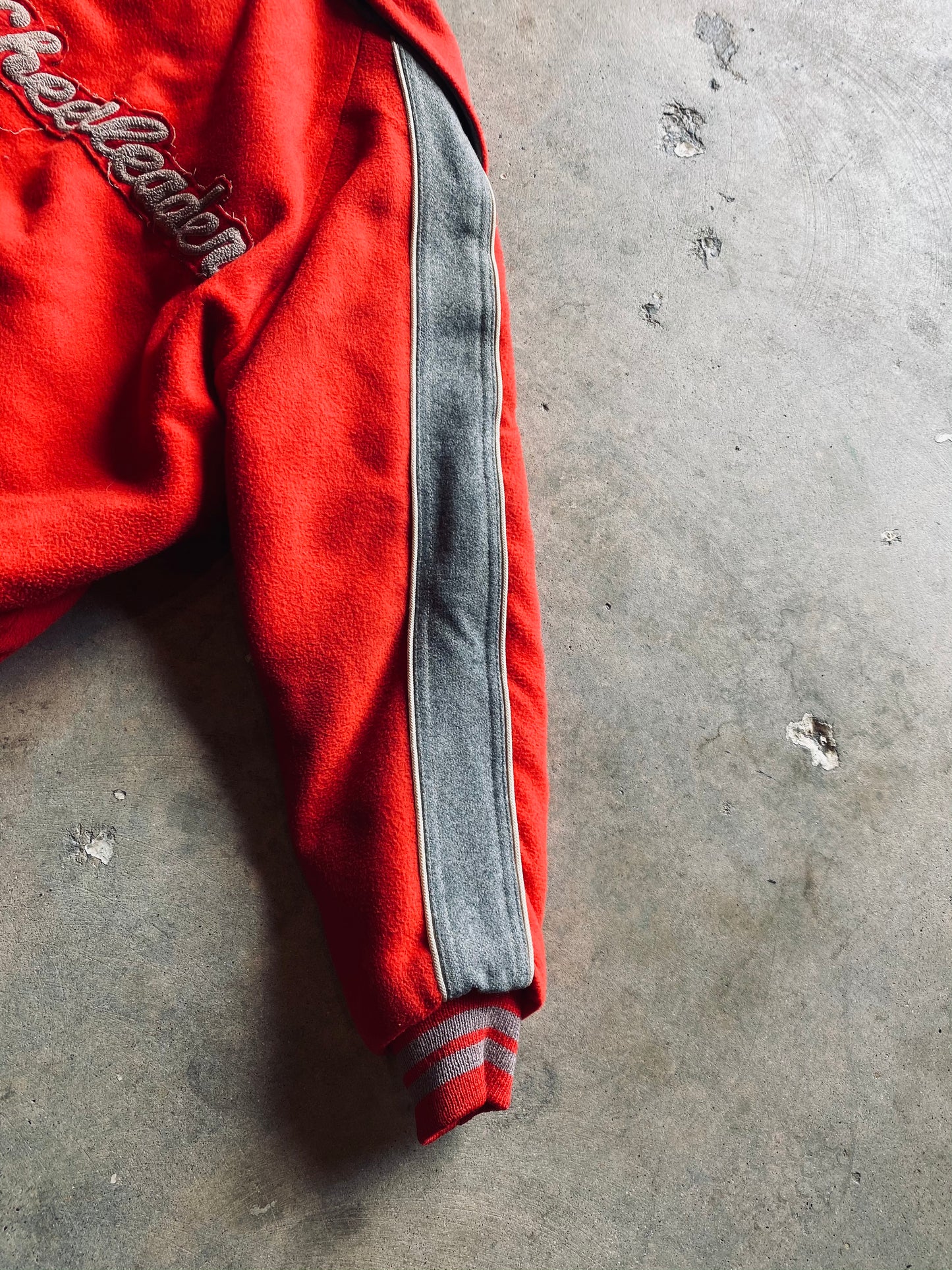 1960s Logan Knitting Cheerleader Letterman Jacket | Medium