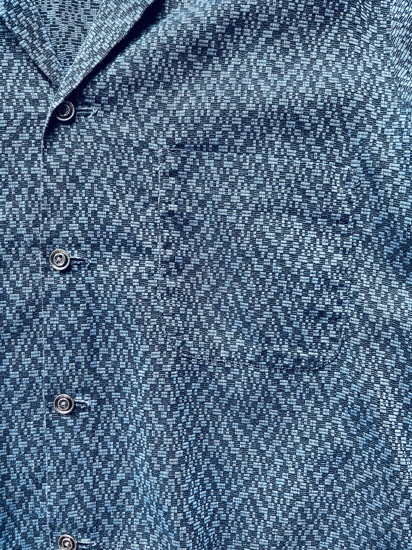 1950’s Coffee’s Static Pattern Camp Shirt | Medium