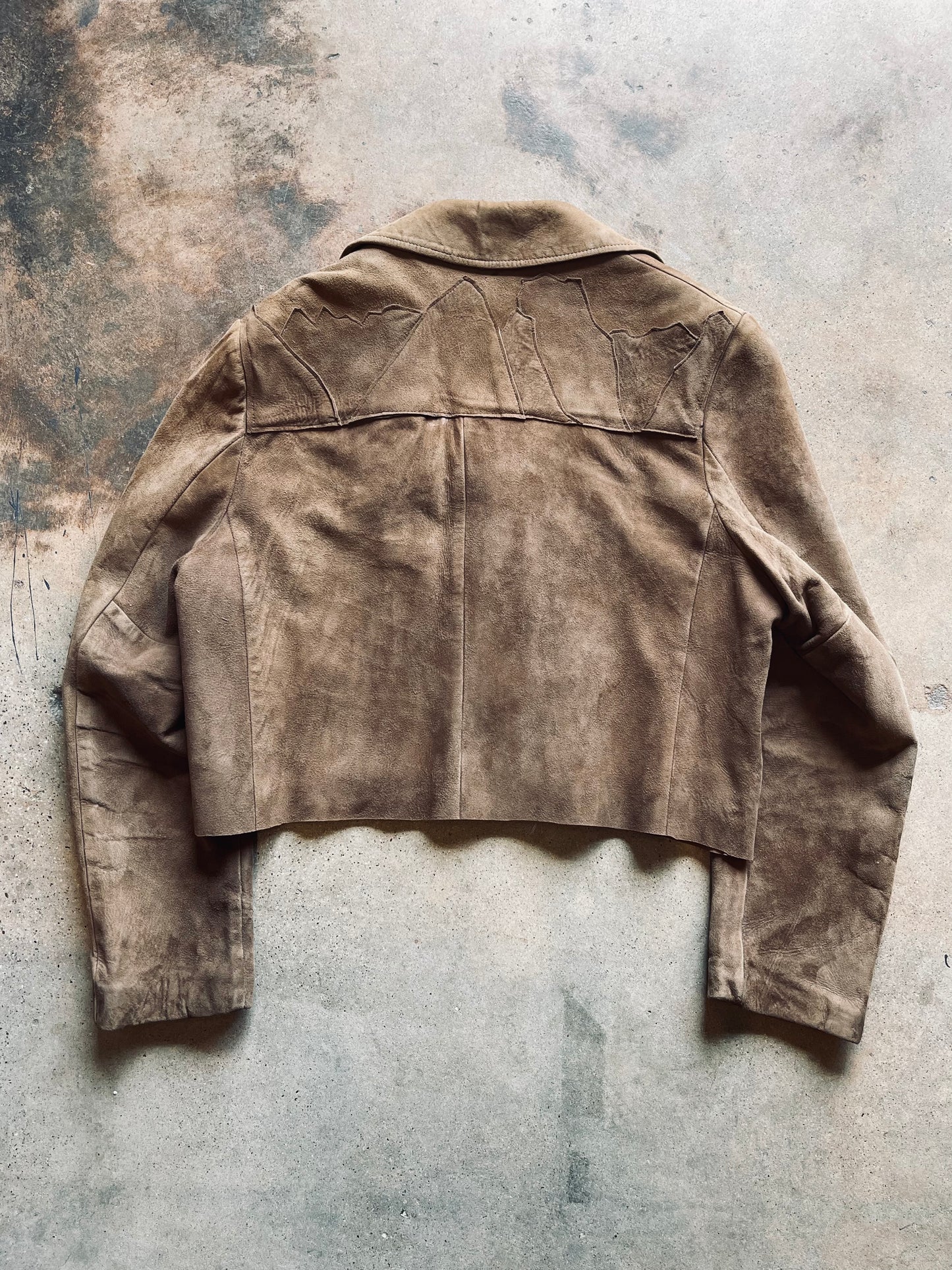 Nylo Wool Re-Imagined | Suede Mountainscape Jacket | X-Large