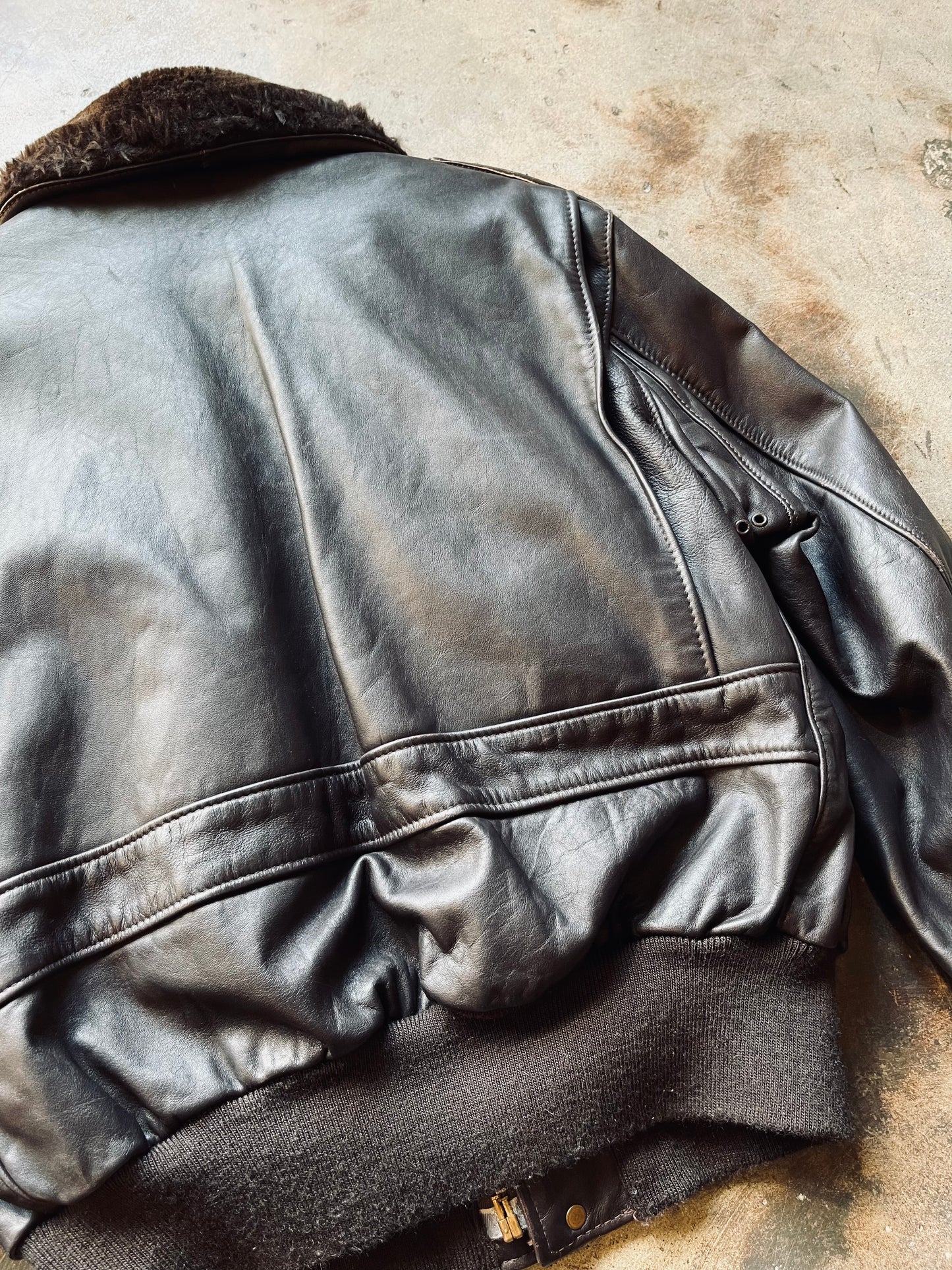 Vintage Schott NYC A-2 Naked Cowhide Flight Jacket | 44