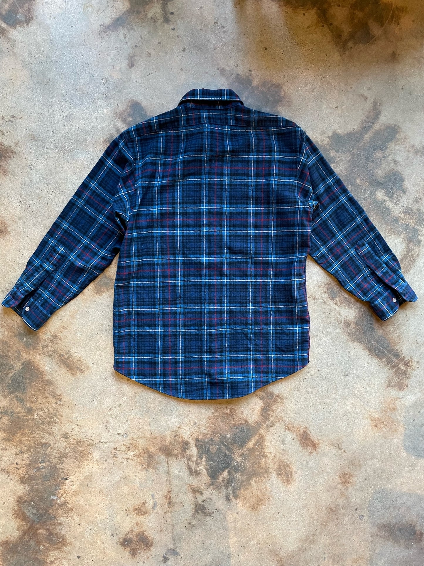 1980’s Pendleton Makenzie Blue Tartan Shirt | Small