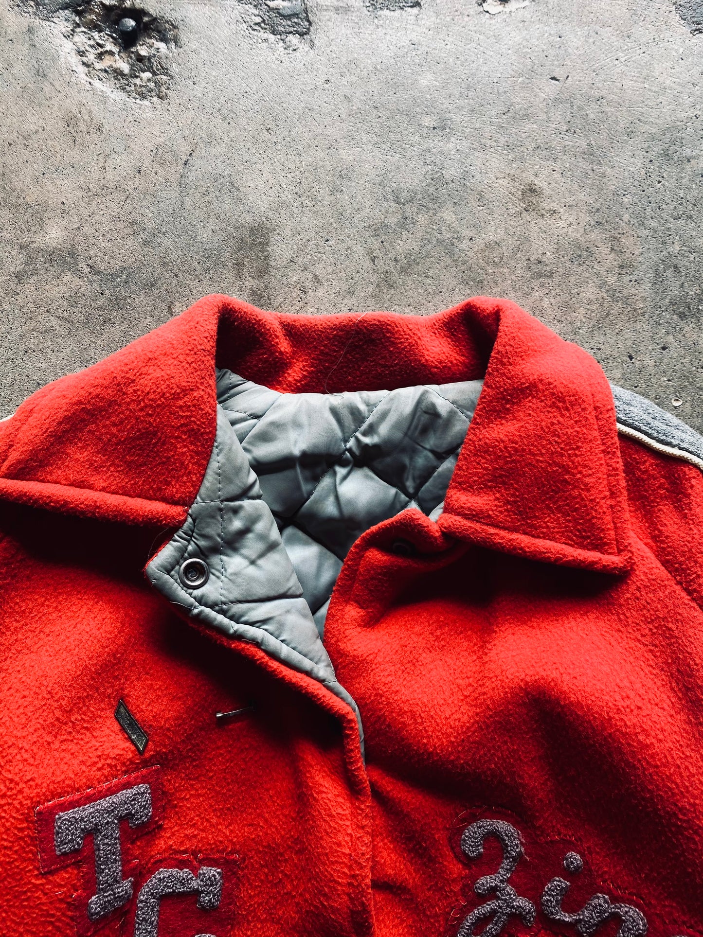 1960s Logan Knitting Cheerleader Letterman Jacket | Medium