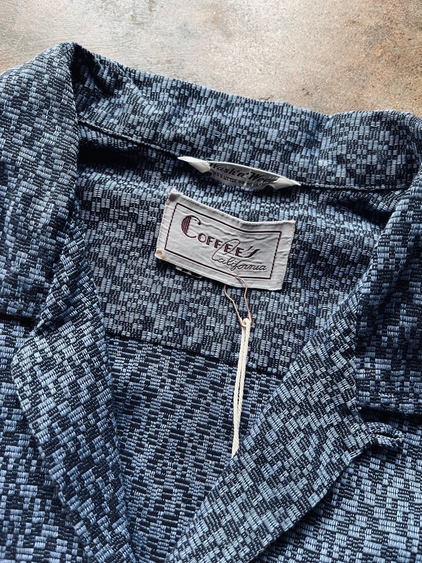 1950’s Coffee’s Static Pattern Camp Shirt | Medium